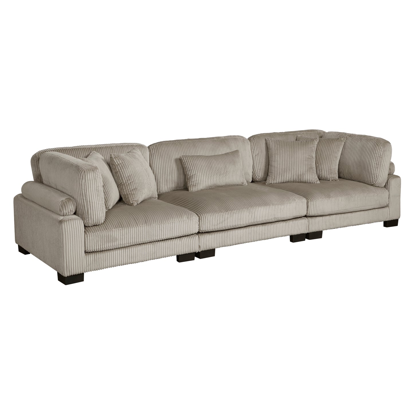 Homelegance Traverse Sectional Sofa in Rich Brown Corduroy 8555GB-3