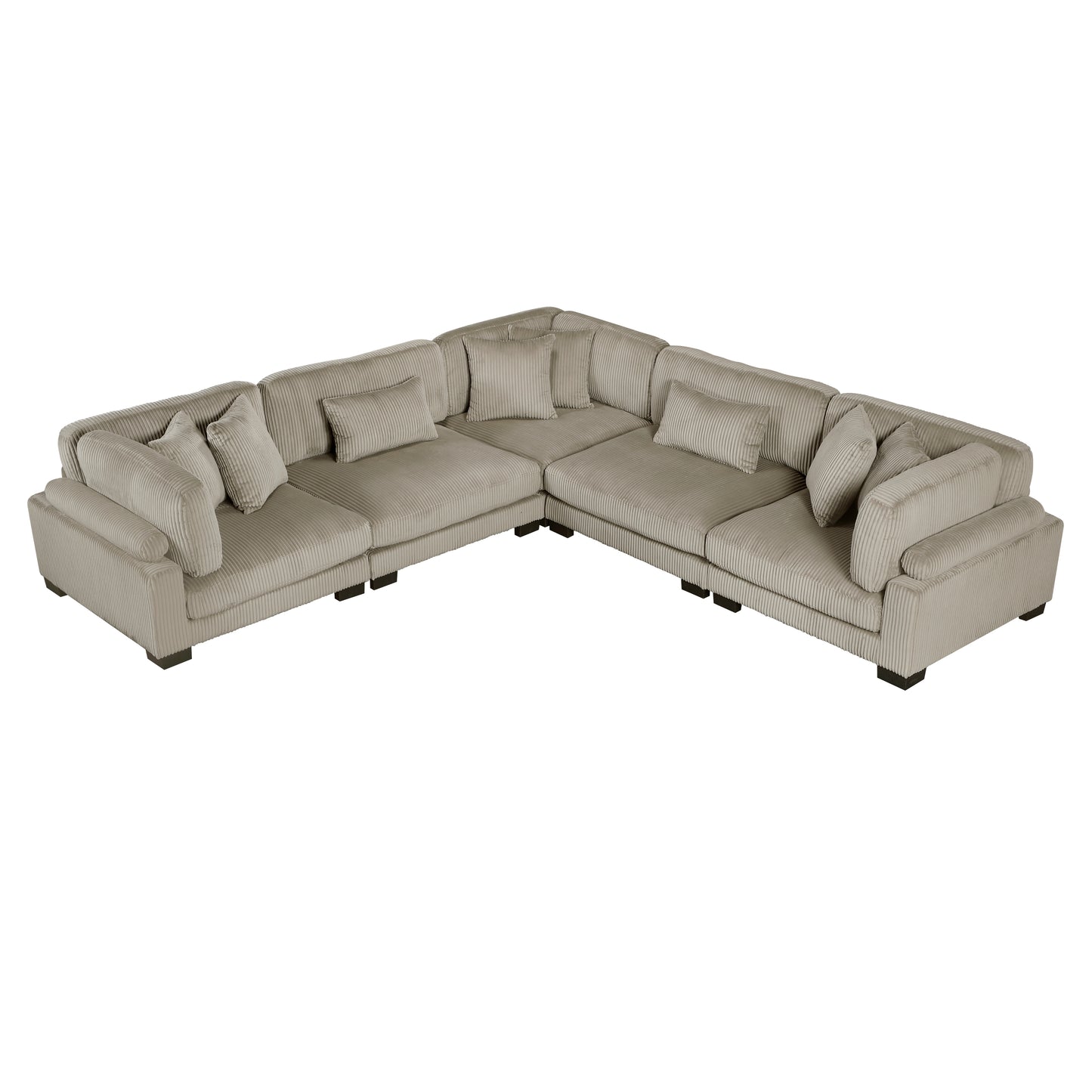 Homelegance Traverse Sectional Sofa in Gray 8555GB-2AC3CR