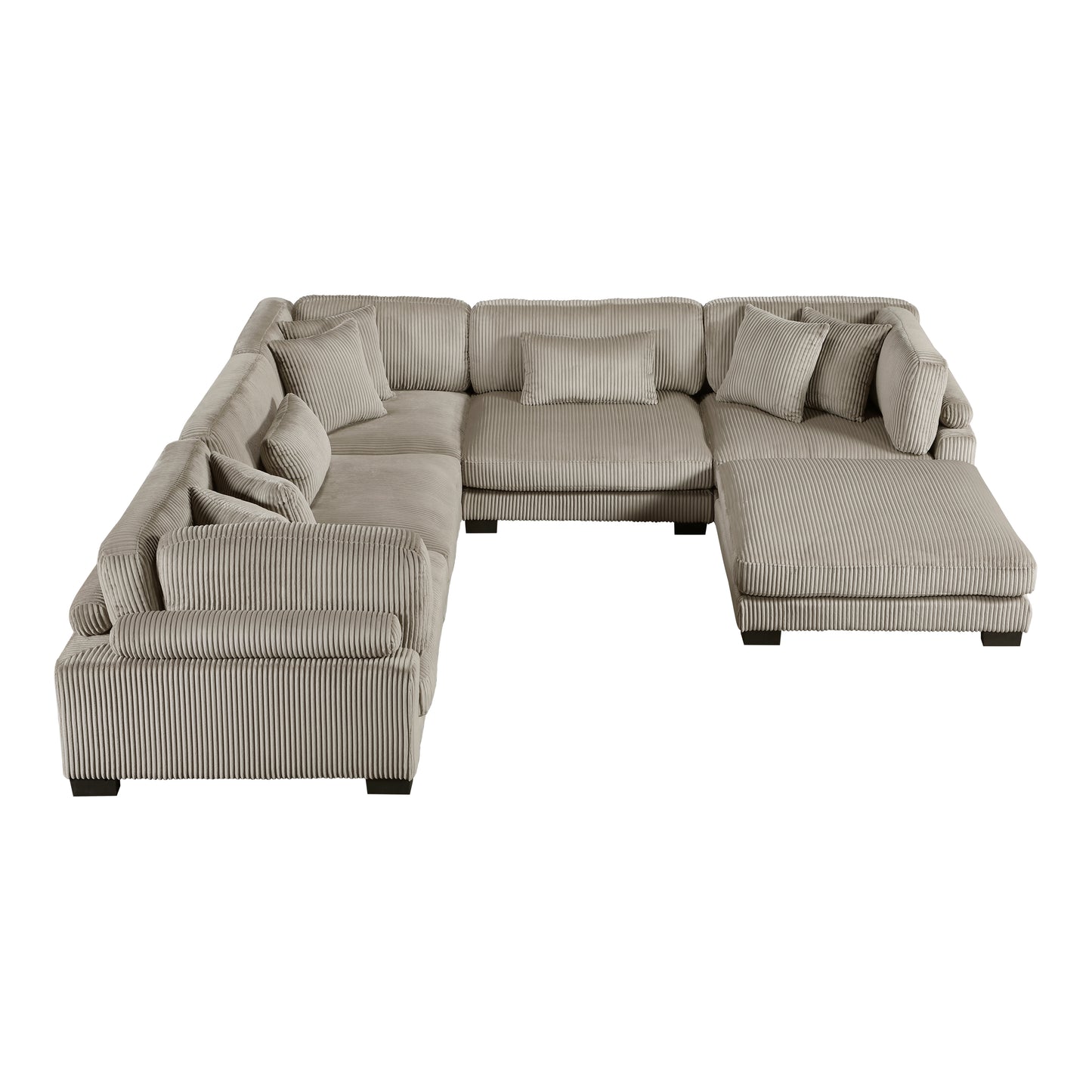 Homelegance Traverse Sectional Sofa in Gray 8555GB-3CR2ACOT