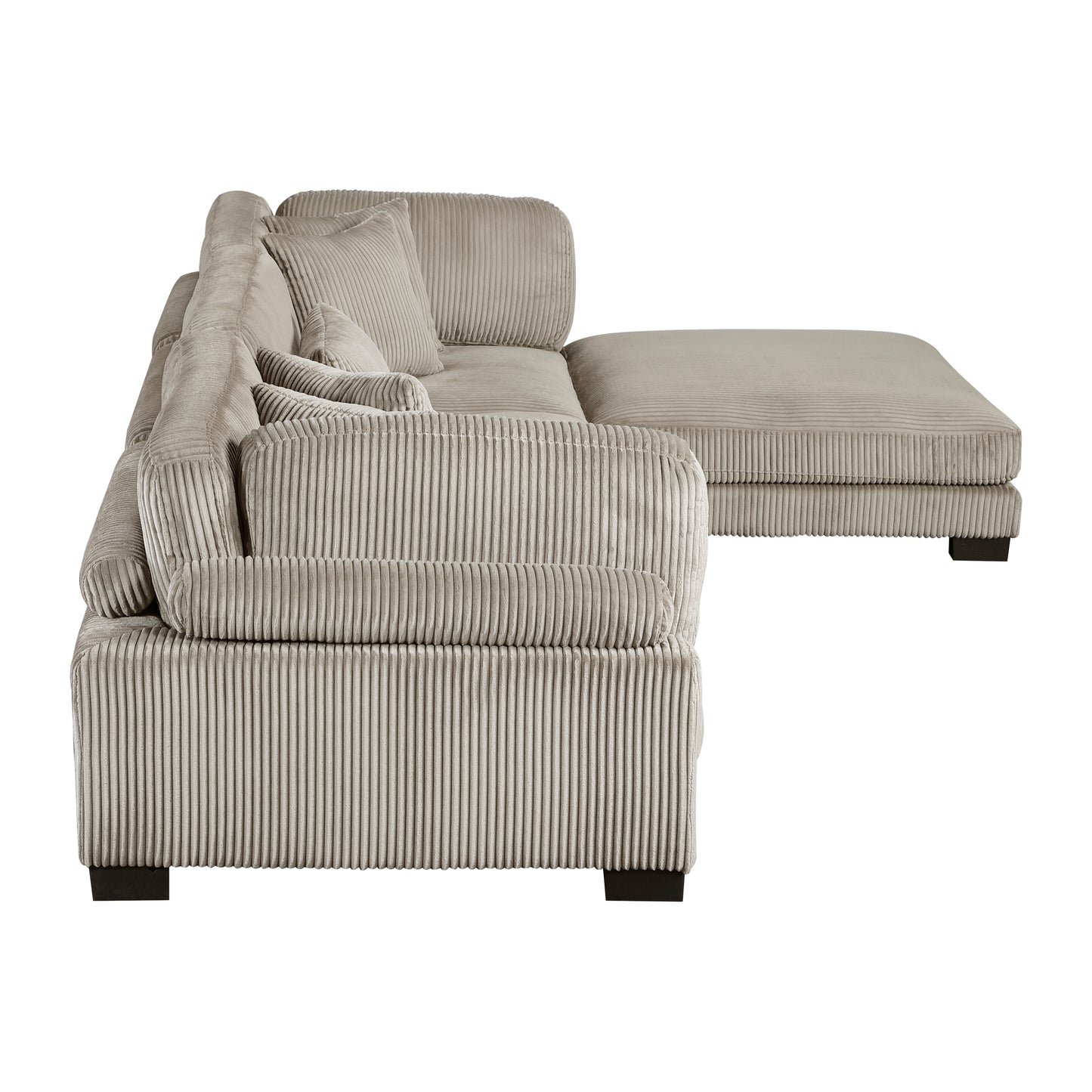 Homelegance Traverse 4-Piece Modular Sectional with Ottoman in Rich Brown 8555GB-4OT