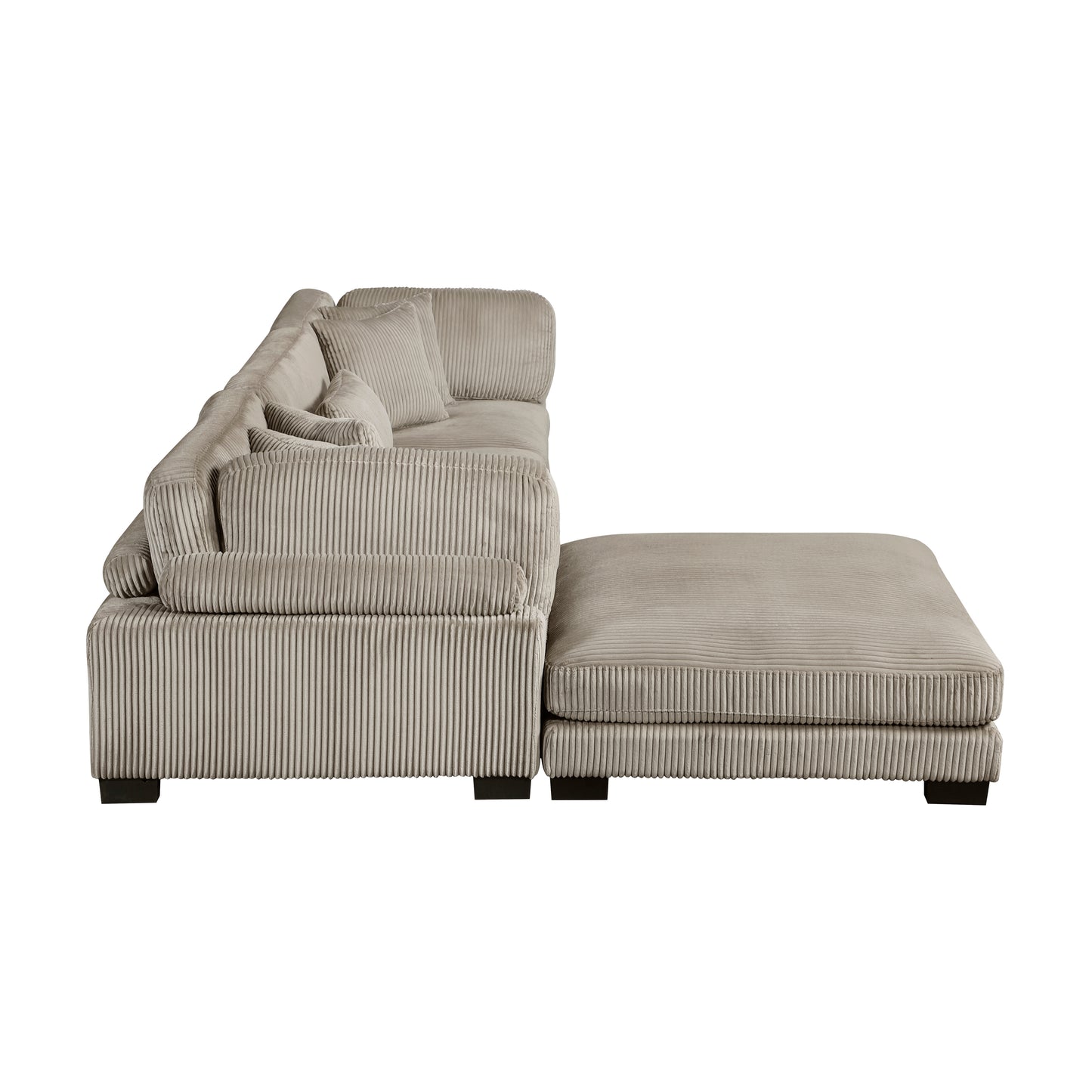 Homelegance Traverse 4-Piece Modular Sectional with Ottoman in Rich Brown 8555GB-4OT