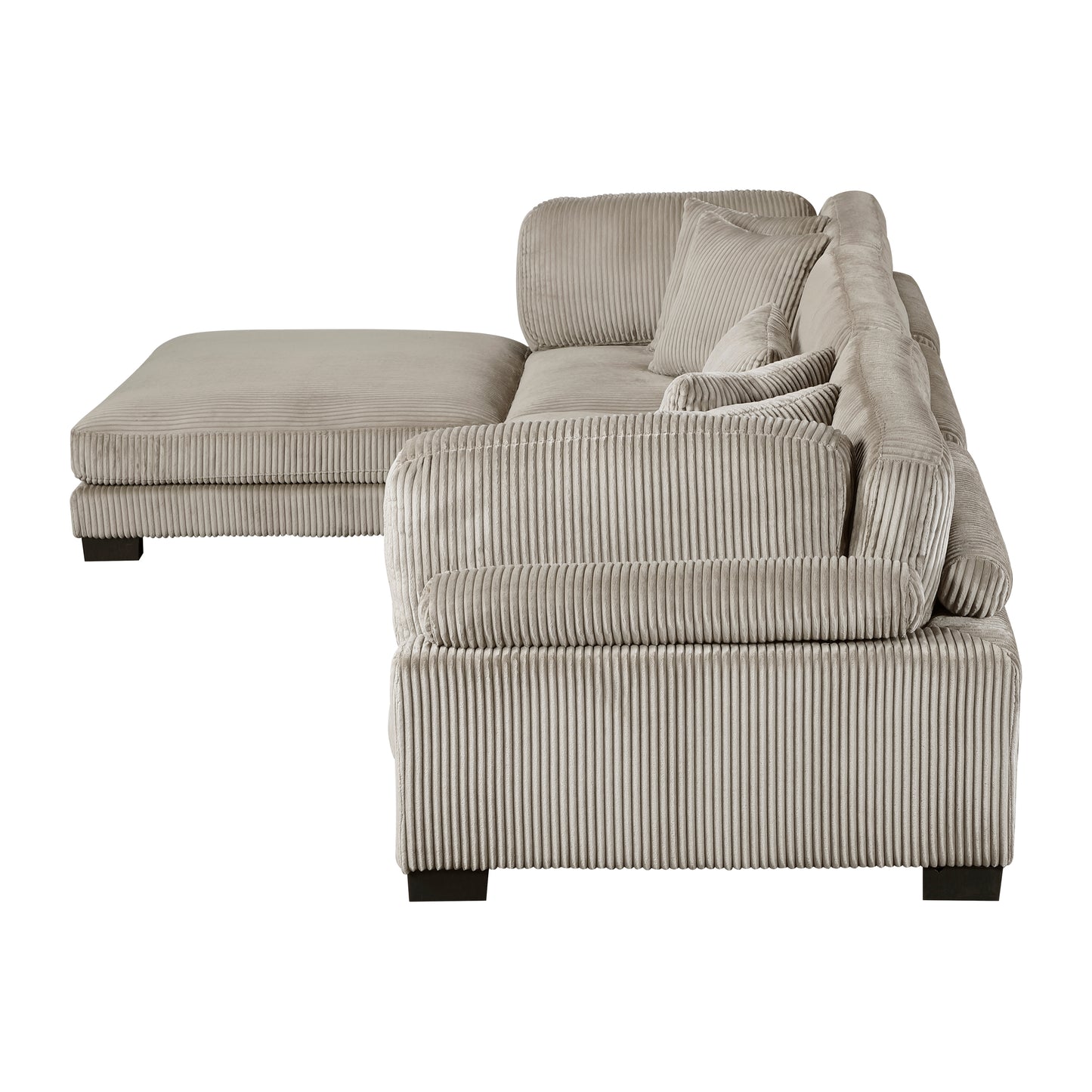 Homelegance Traverse 4-Piece Modular Sectional with Ottoman in Rich Brown 8555GB-4OT