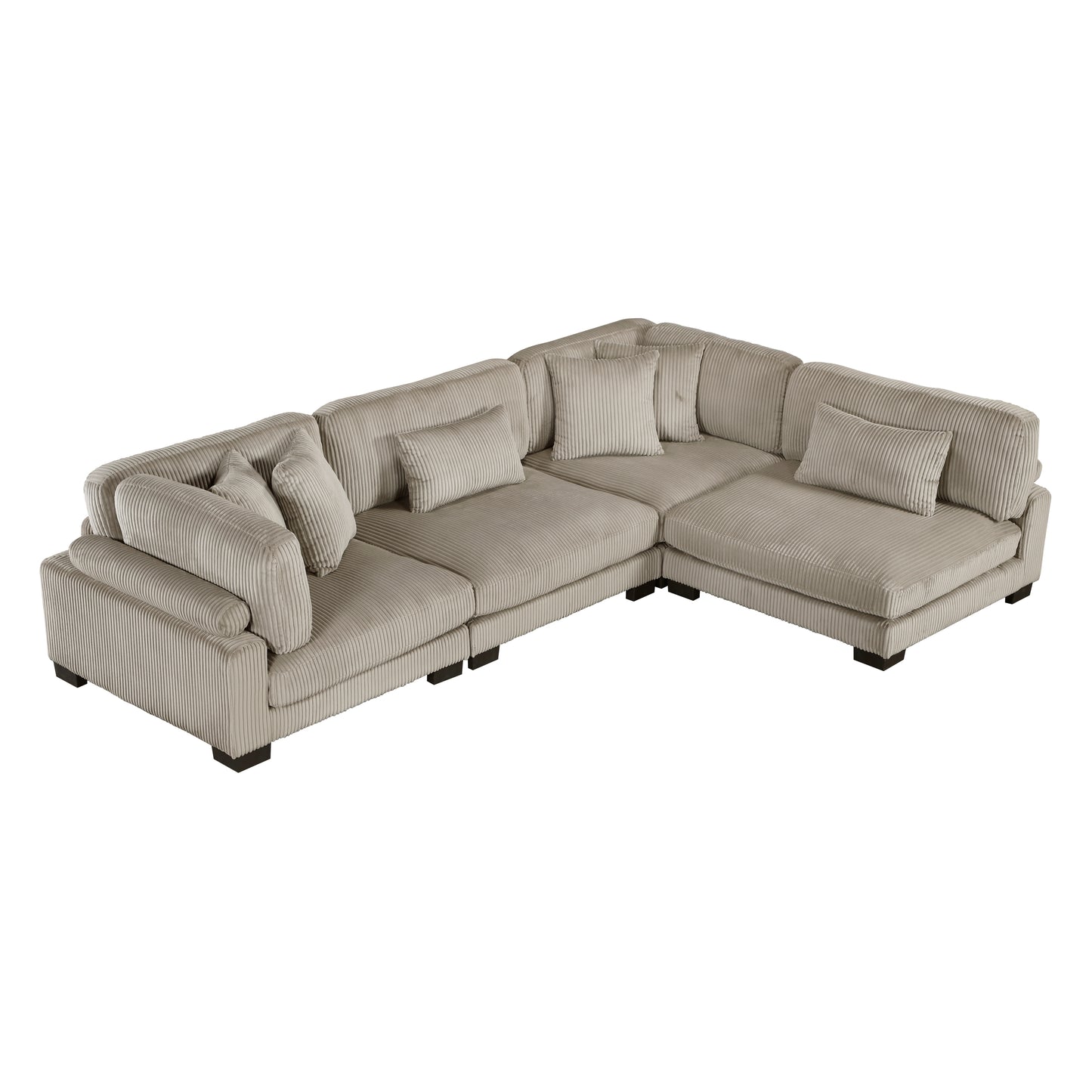 Homelegance Traverse Sectional Sofa in Gray 8555GB-4SC