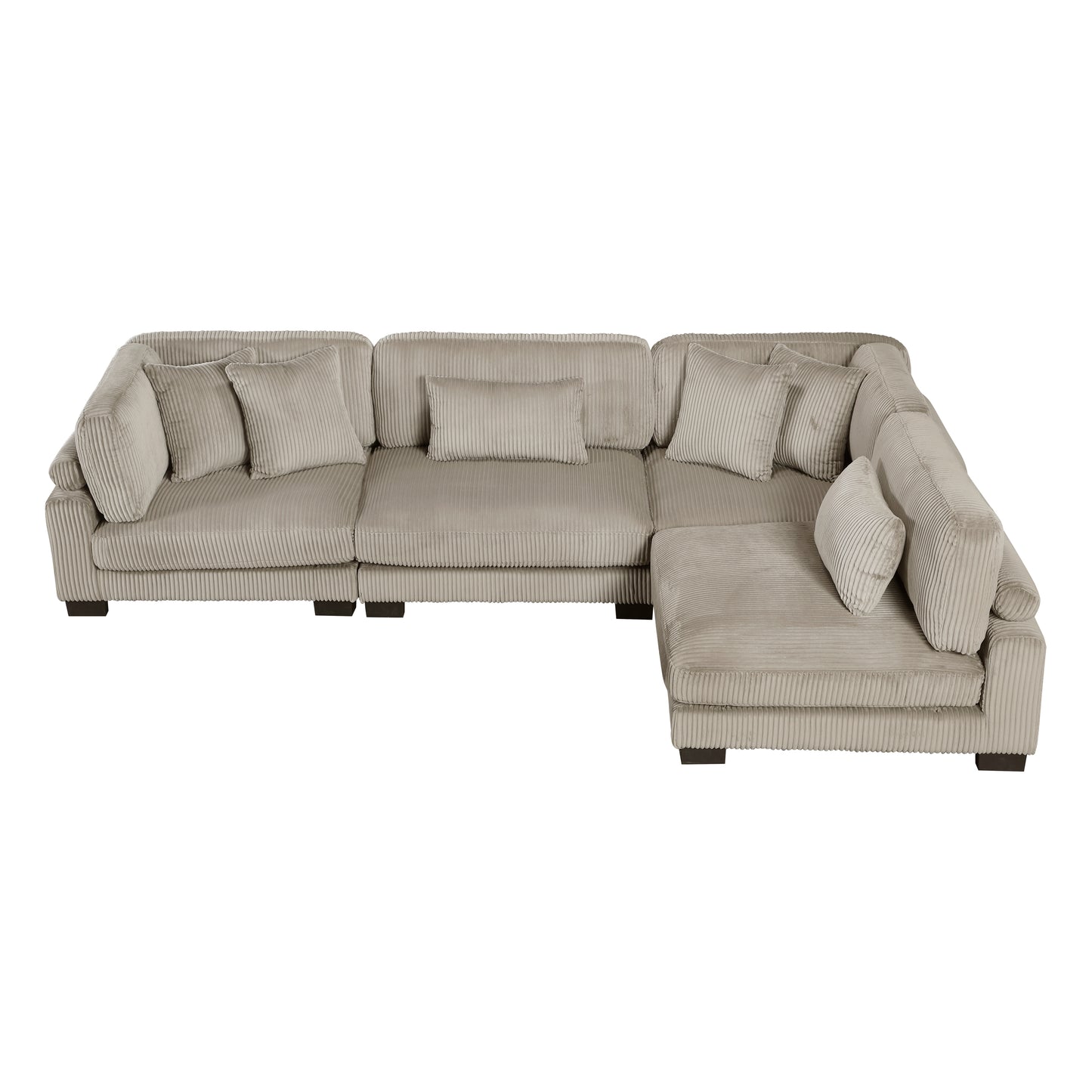 Homelegance Traverse Sectional Sofa in Gray 8555GB-4SC