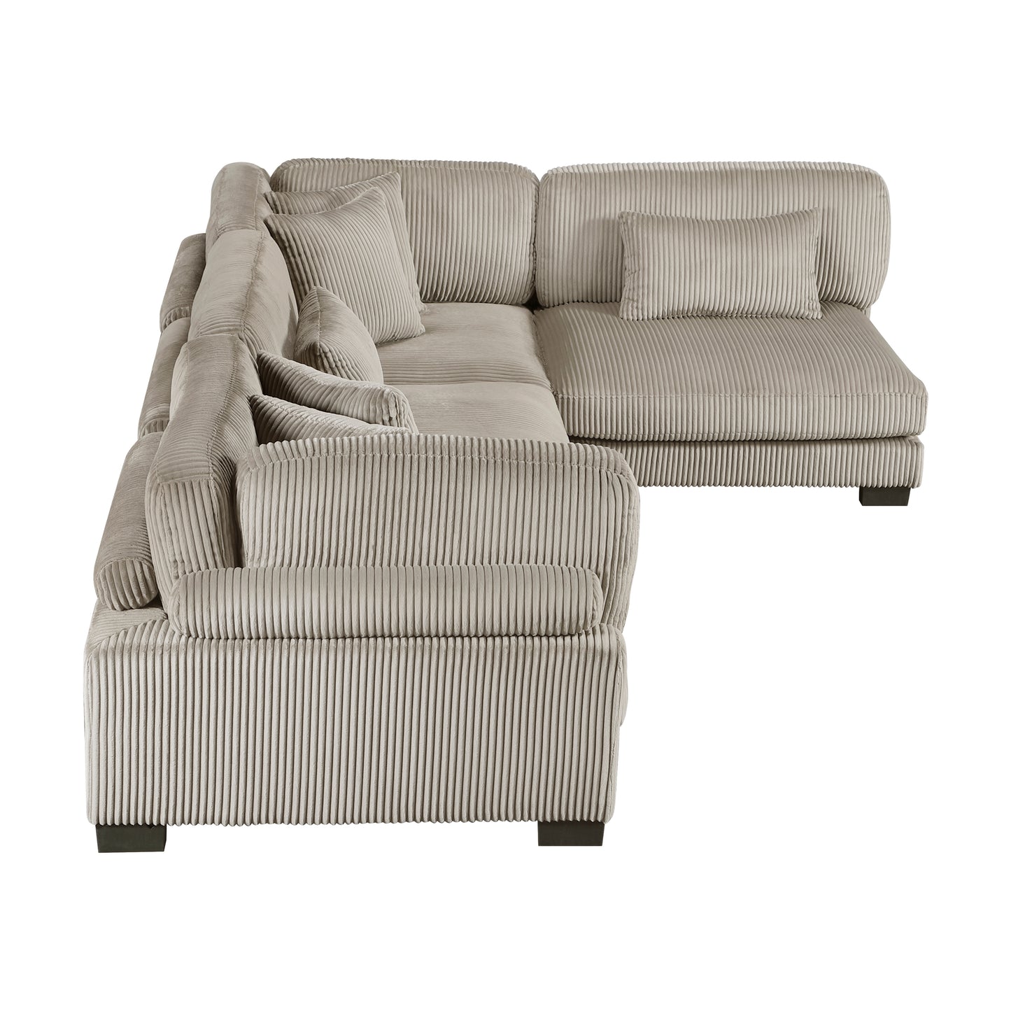 Homelegance Traverse Sectional Sofa in Gray 8555GB-4SC