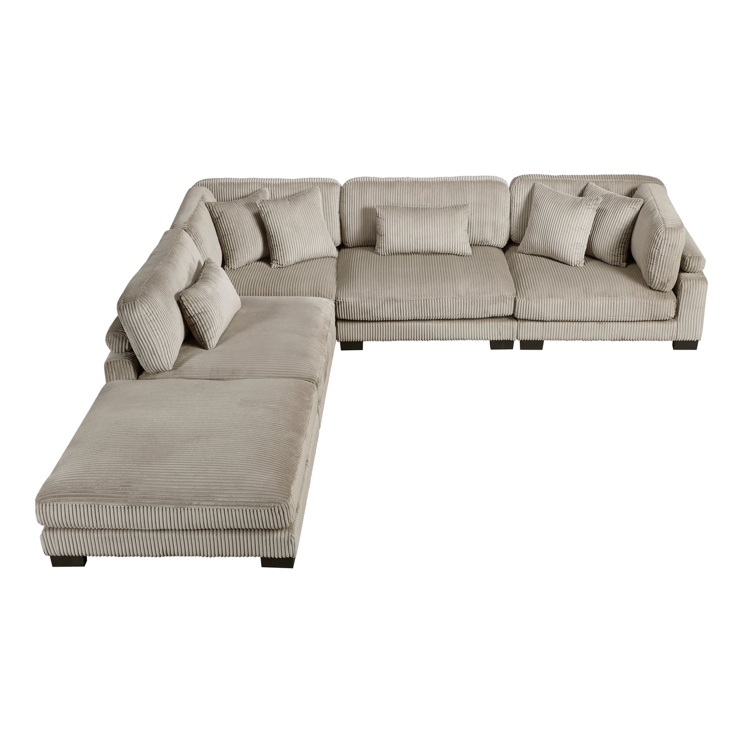Homelegance Traverse Sectional Sofa in Gray 8555GB-5OT
