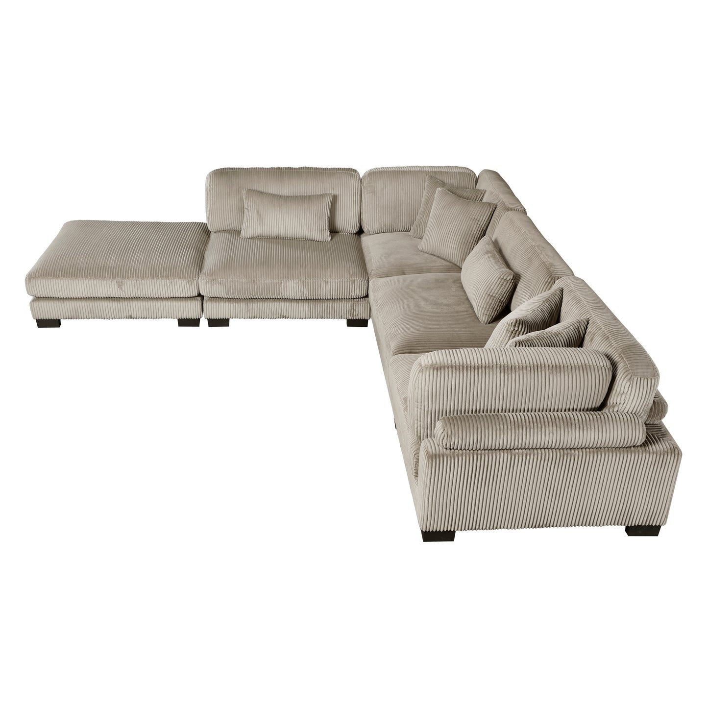 Homelegance Traverse Sectional Sofa in Gray 8555GB-5OT