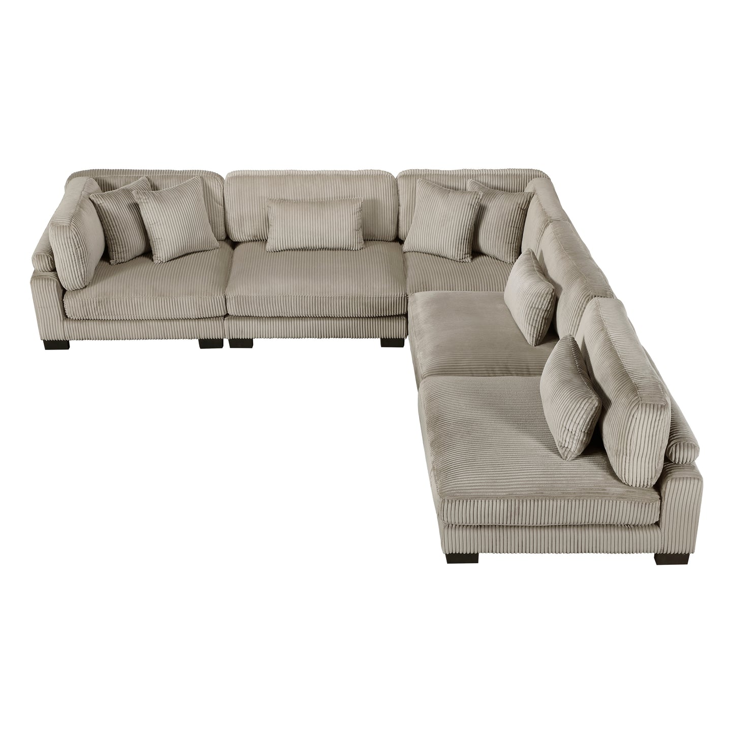 Homelegance Traverse Sectional Sofa in Gray 8555GB-5SC