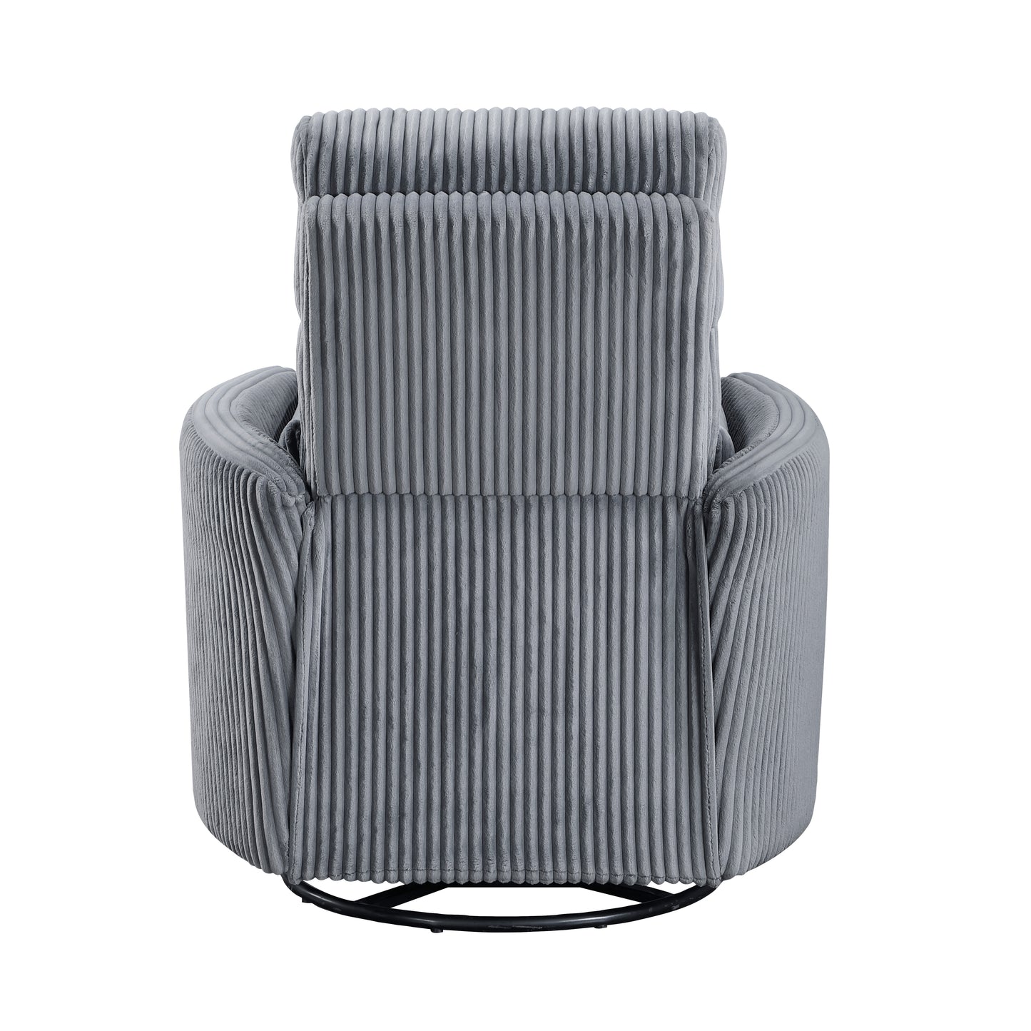 Homelegance Traverse Swivel Glider Reclining Chair in Gray Corduroy 8555GY-1SW