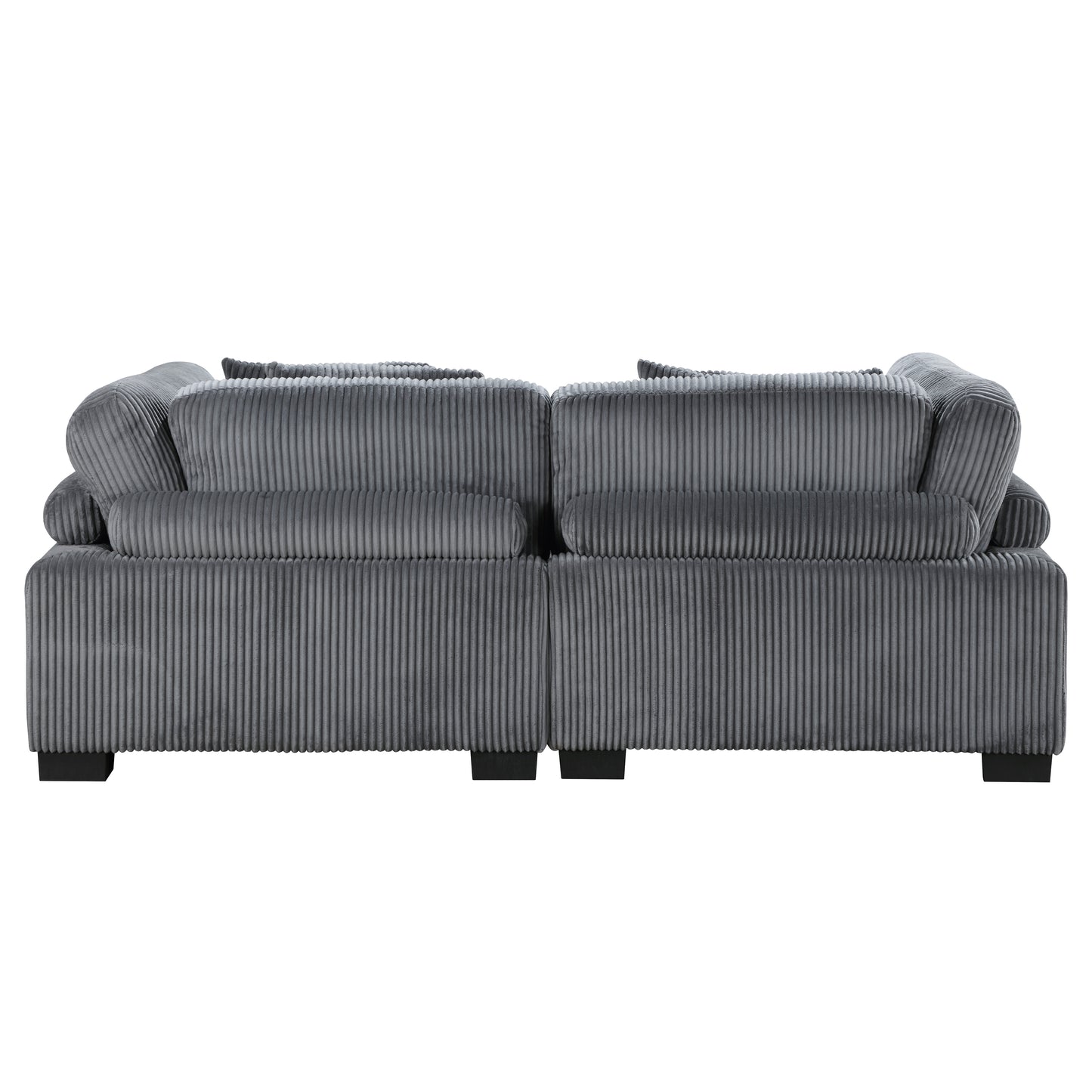 Homelegance Traverse Loveseat in Gray Corduroy with Adjustable Back 8555GY-2