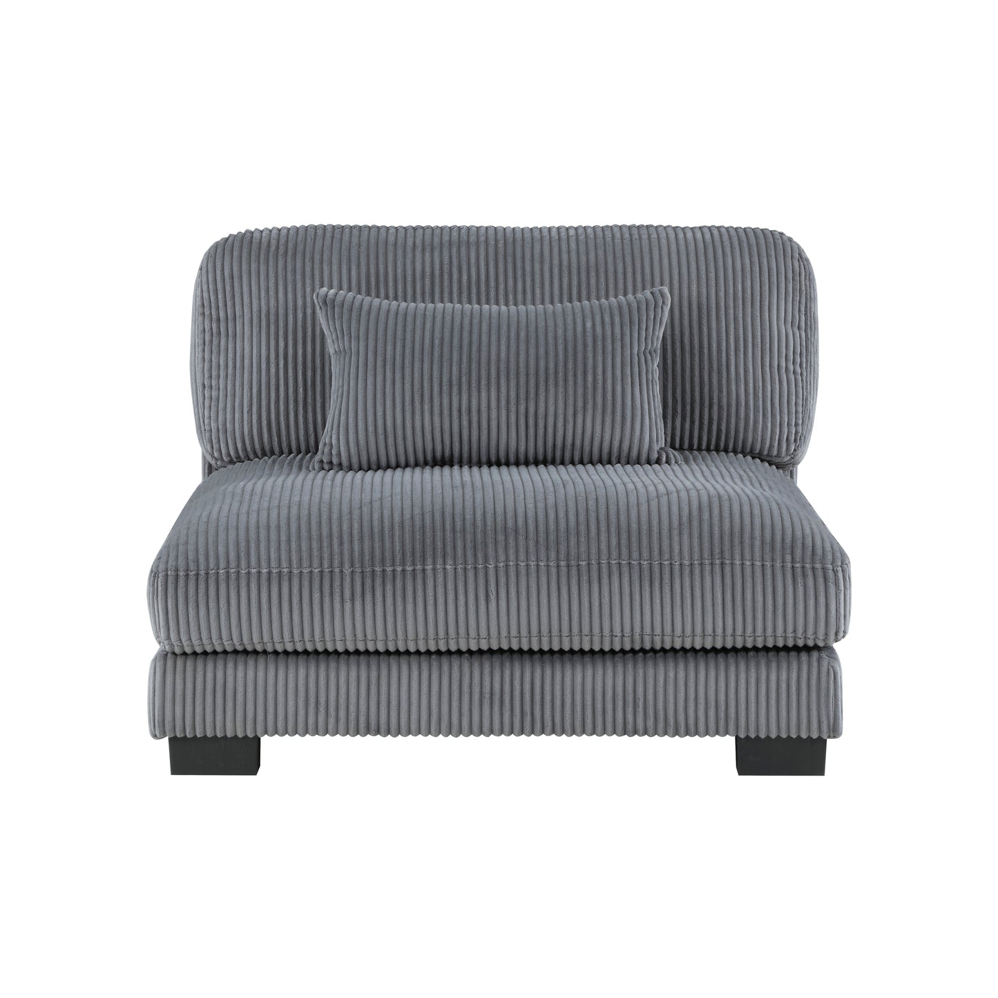 Homelegance Traverse Gray Corduroy Sectional Sofa 8555GY-3