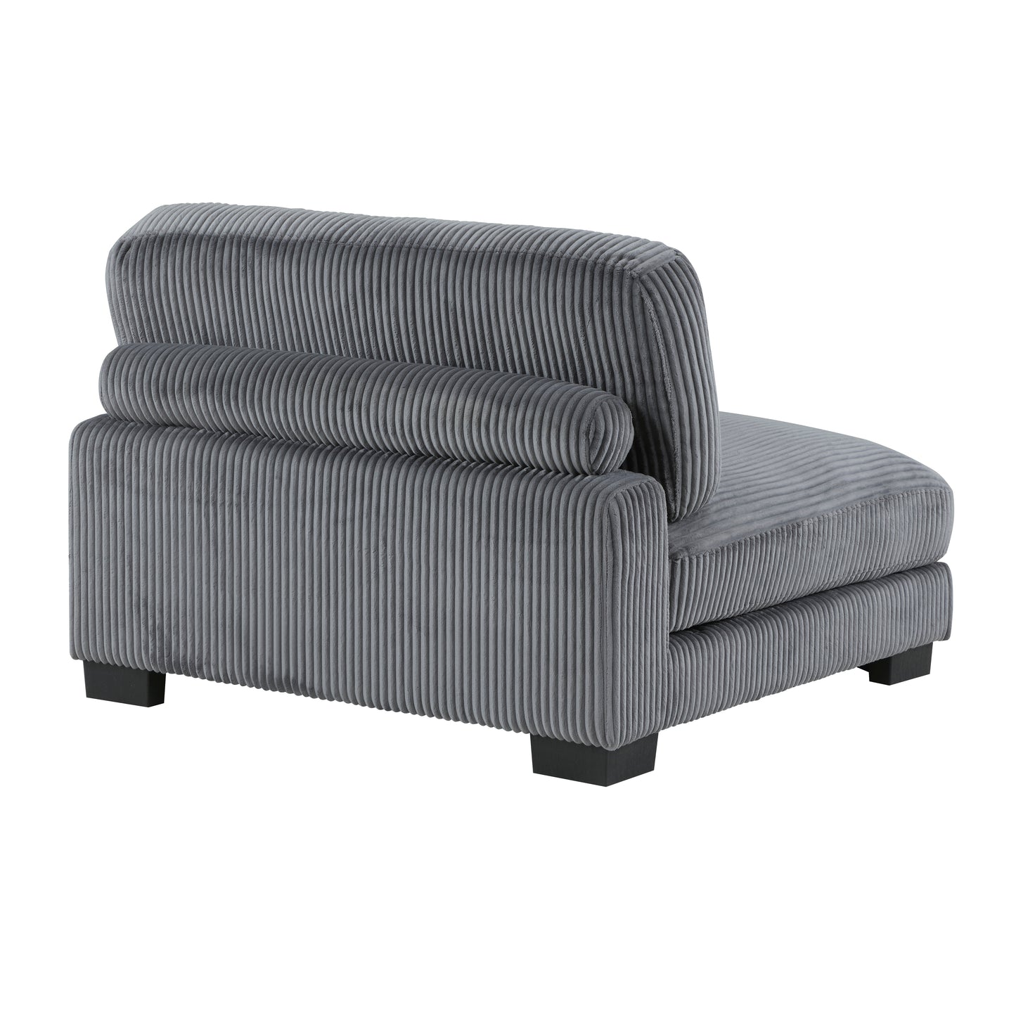 Homelegance Traverse Gray Corduroy Sectional Sofa 8555GY-3