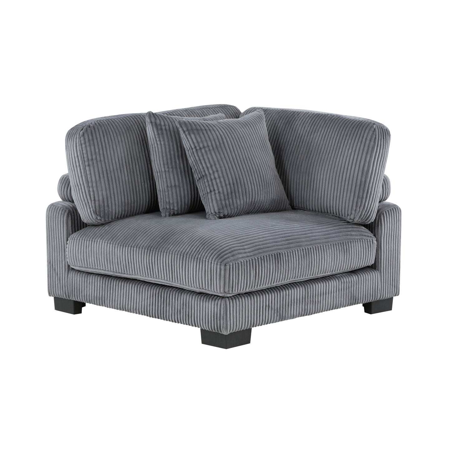 Homelegance Traverse Loveseat in Gray Corduroy with Adjustable Back 8555GY-2