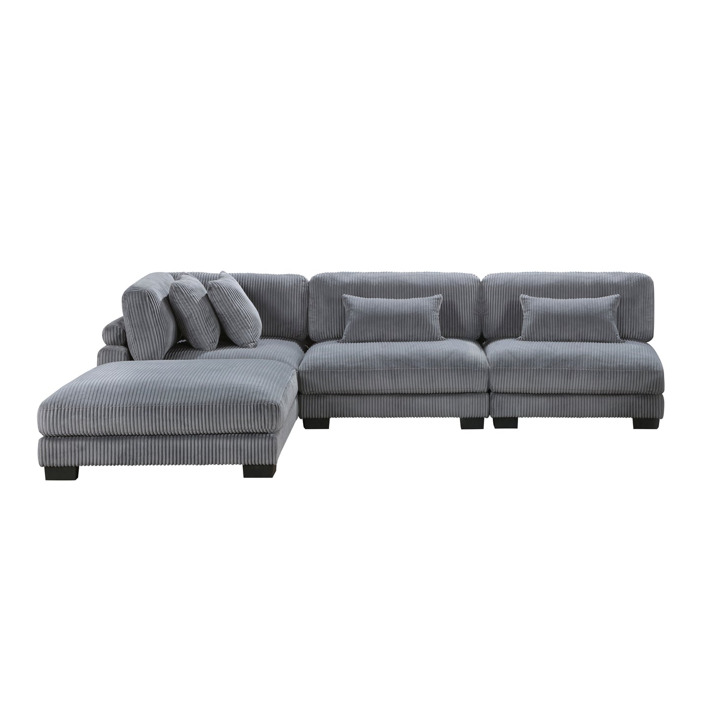 Homelegance Traverse Sectional Sofa in Gray 8555GY-2AC1CROT