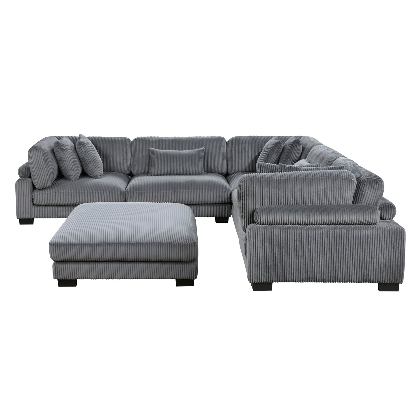 Homelegance Traverse Sectional Sofa in Gray 8555GY-3CR2ACOT