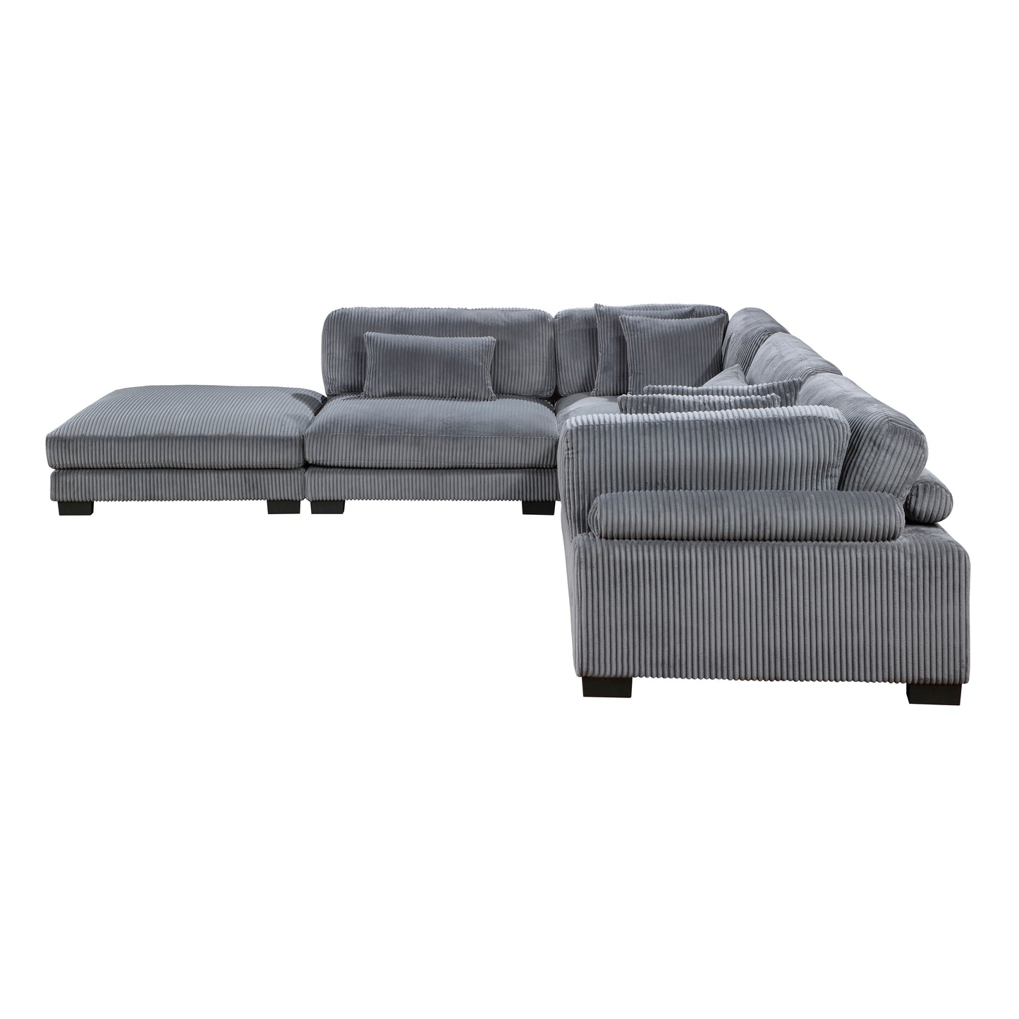 Homelegance Traverse Sectional Sofa in Gray 8555GY-5OT