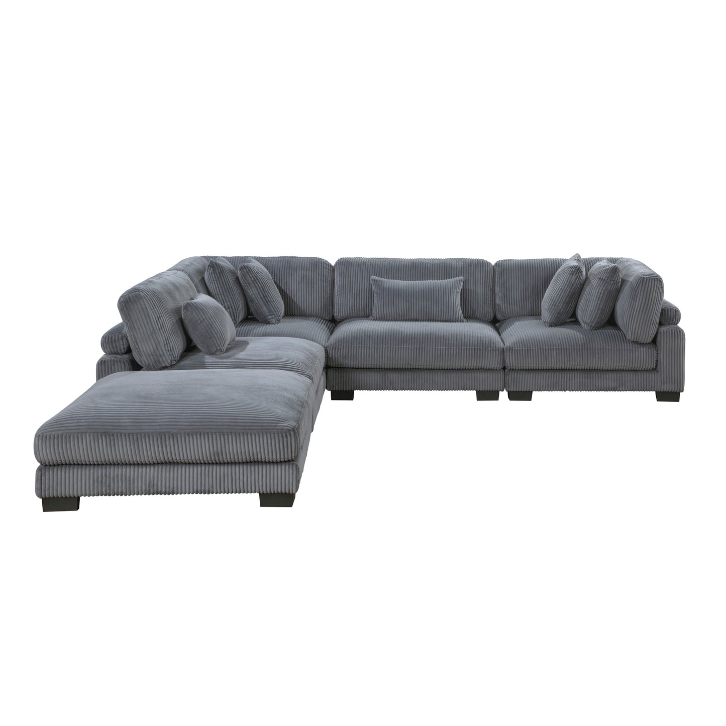 Homelegance Traverse Sectional Sofa in Gray 8555GY-5OT