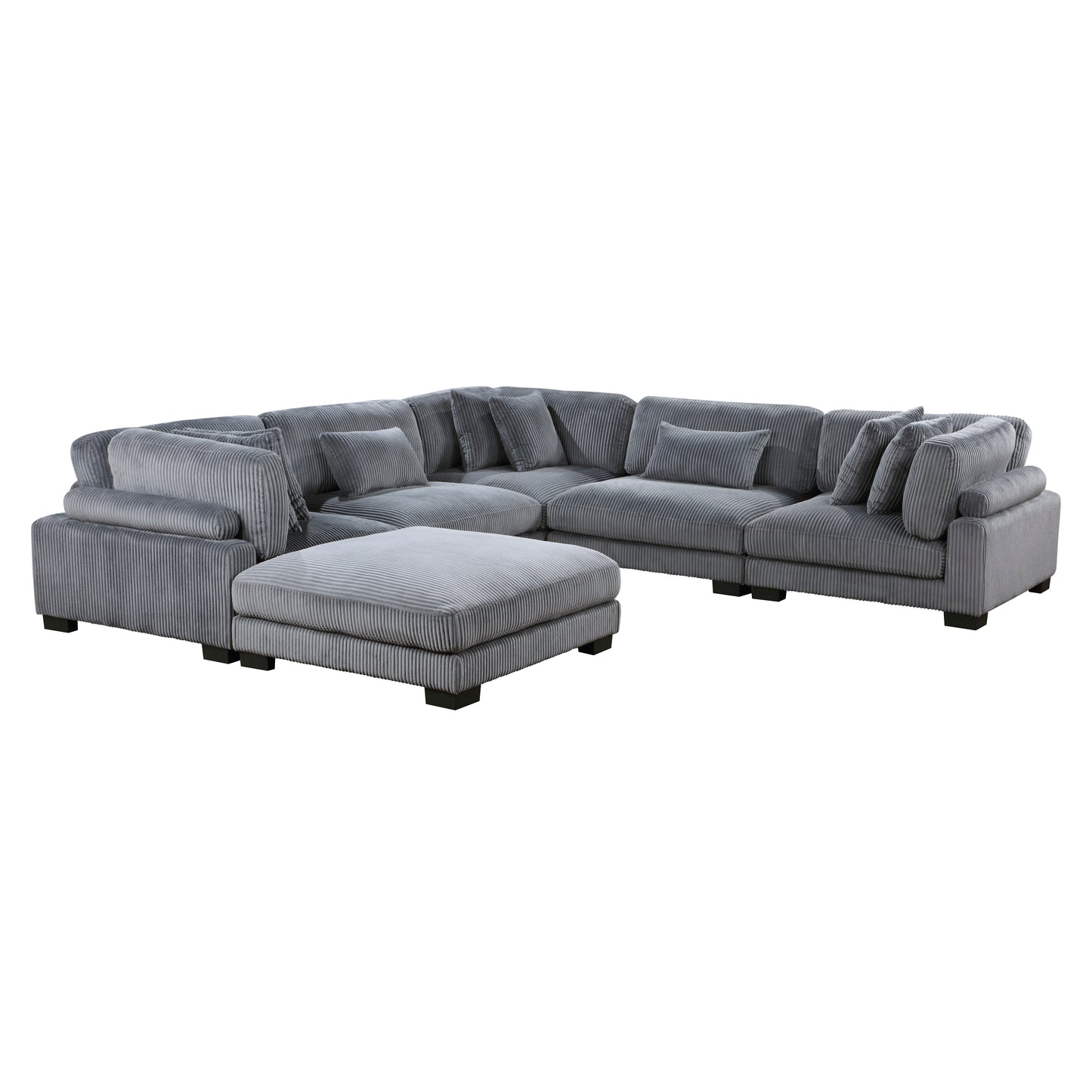 Homelegance Traverse Sectional Sofa in Gray 8555GY-3CR2ACOT