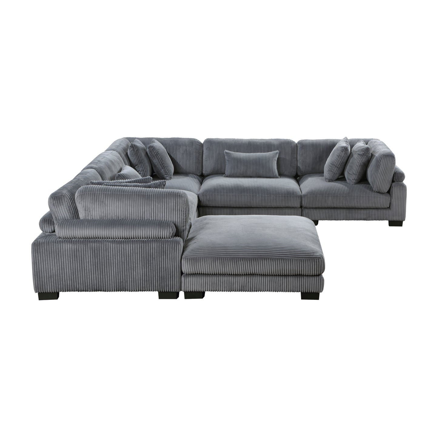Homelegance Traverse Sectional Sofa in Gray 8555GY-3CR2ACOT