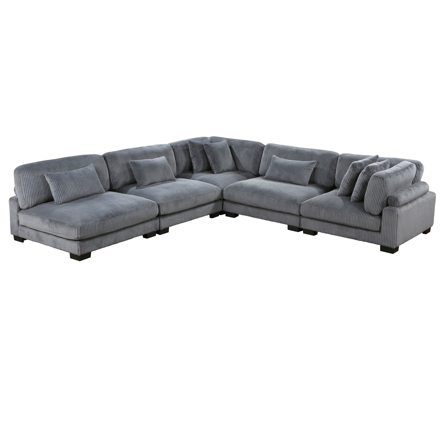 Homelegance Traverse Sectional Sofa in Gray 8555GY-5SC for Stylish Comfort