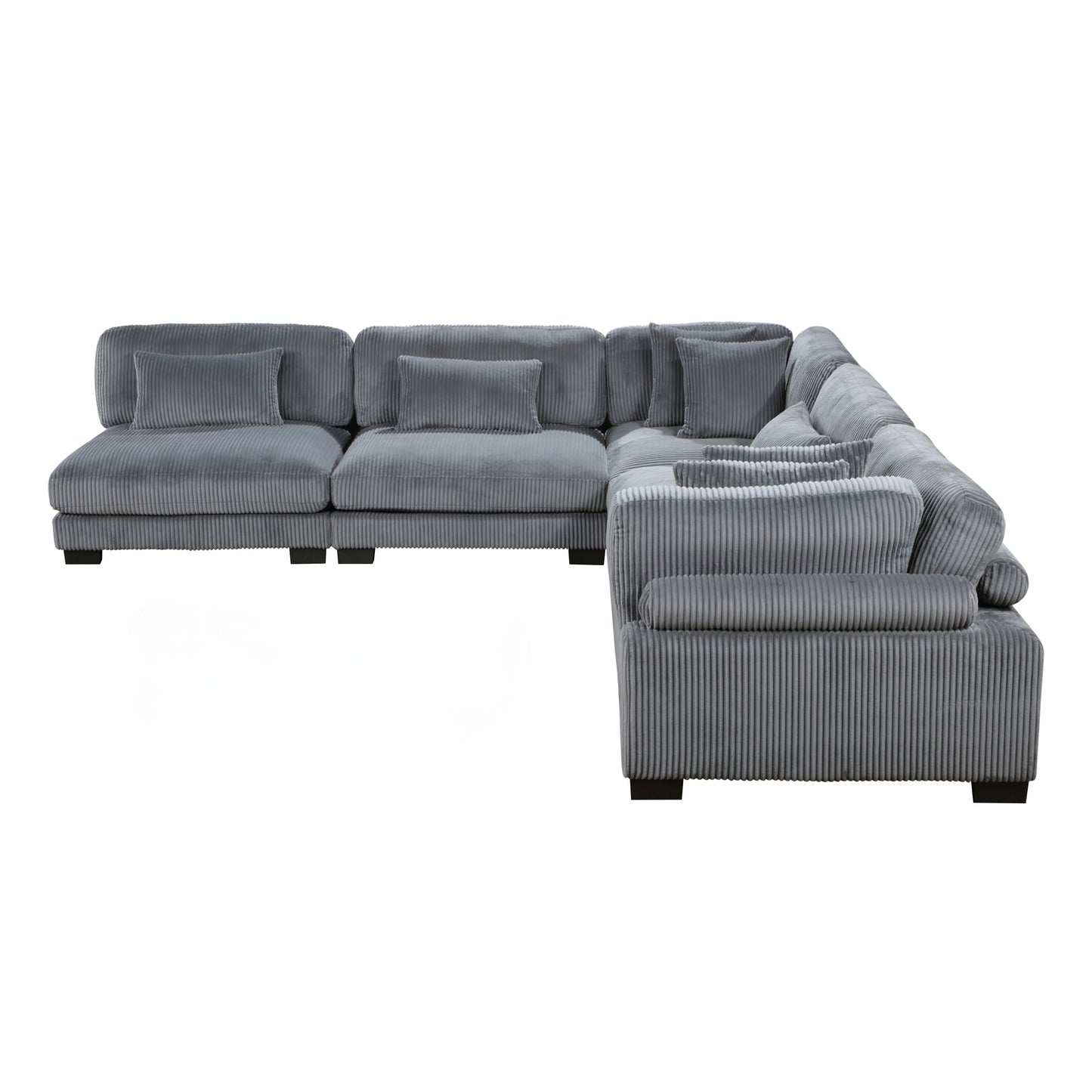 Homelegance Traverse Sectional Sofa in Gray 8555GY-5SC for Stylish Comfort