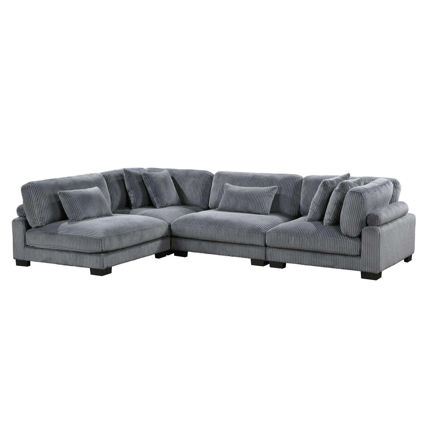 Homelegance Traverse Sectional Sofa in Gray 8555GY-4SC