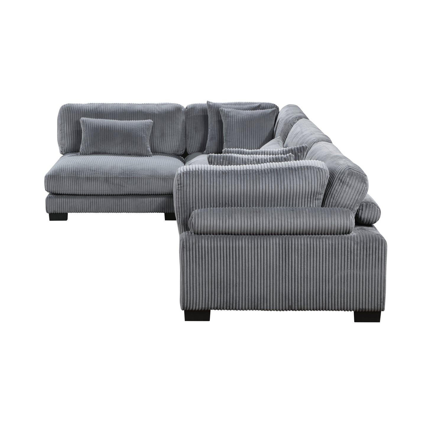 Homelegance Traverse Sectional Sofa in Gray 8555GY-4SC