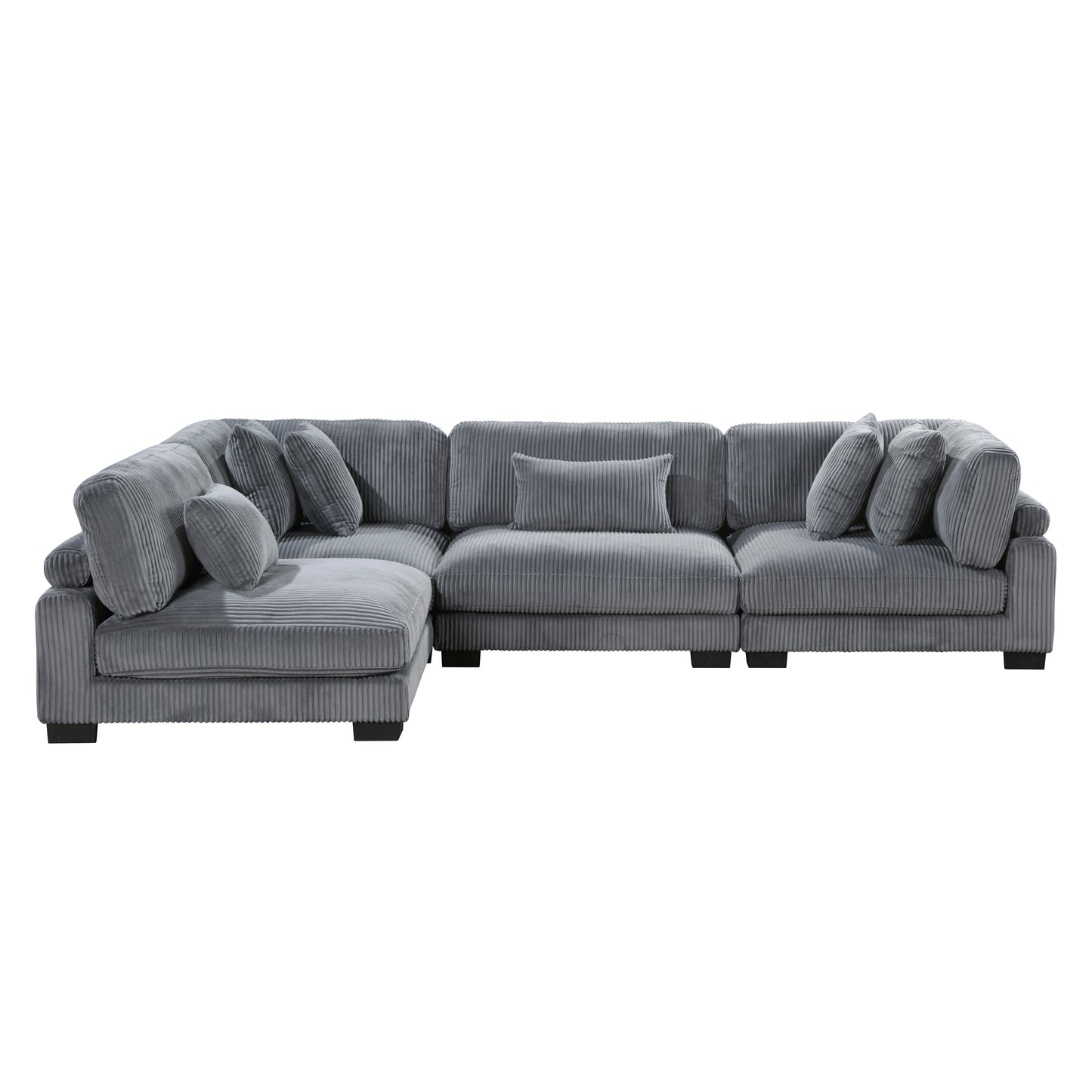 Homelegance Traverse Sectional Sofa in Gray 8555GY-4SC