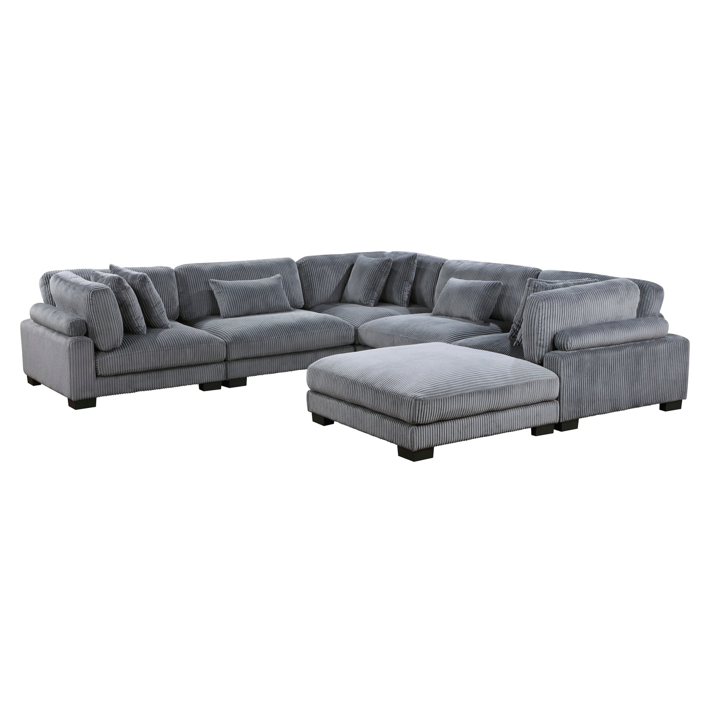 Homelegance Traverse Sectional Sofa in Gray 8555GY-3CR2ACOT