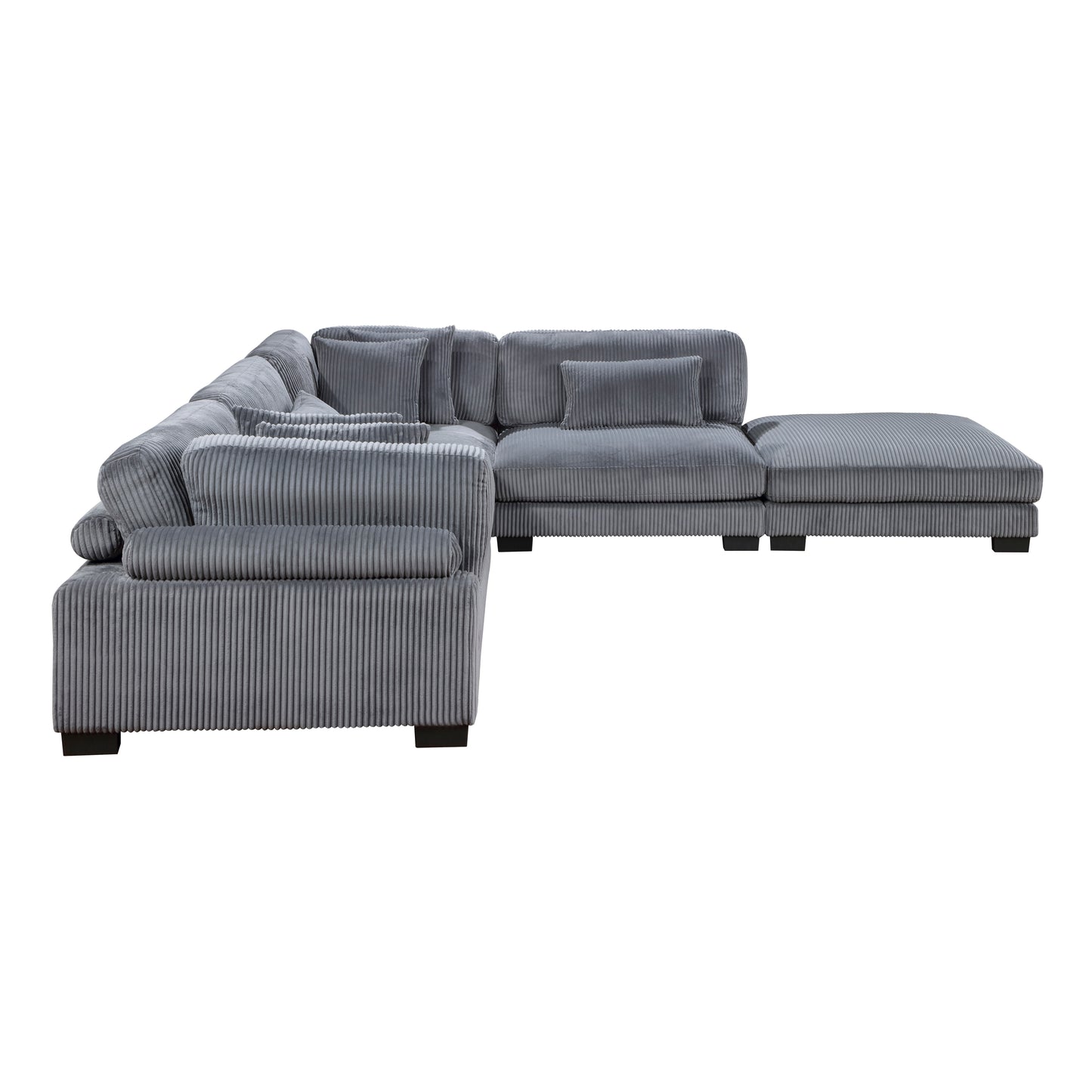 Homelegance Traverse Sectional Sofa in Gray 8555GY-5OT