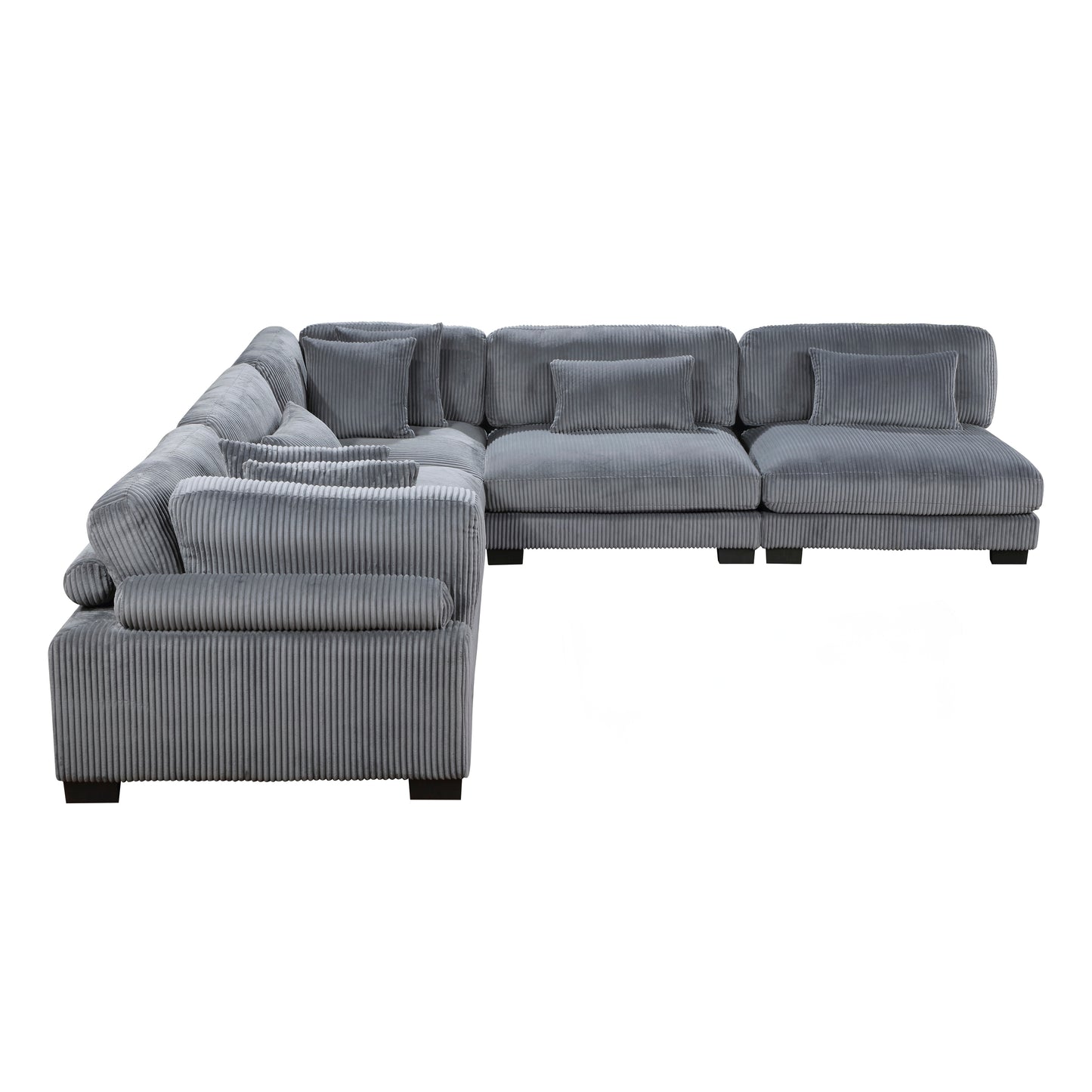 Homelegance Traverse Sectional Sofa in Gray 8555GY-5SC for Stylish Comfort