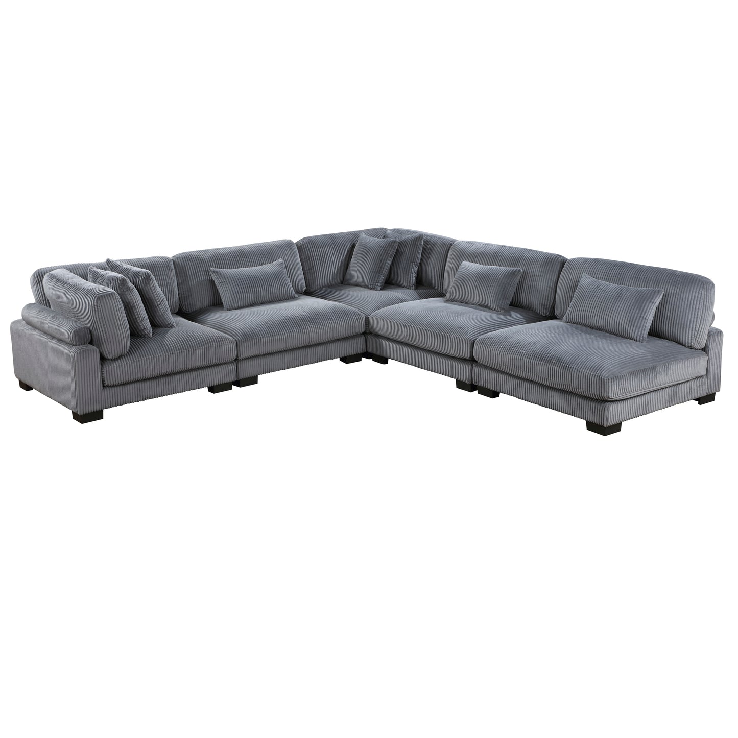 Homelegance Traverse Sectional Sofa in Gray 8555GY-5SC for Stylish Comfort