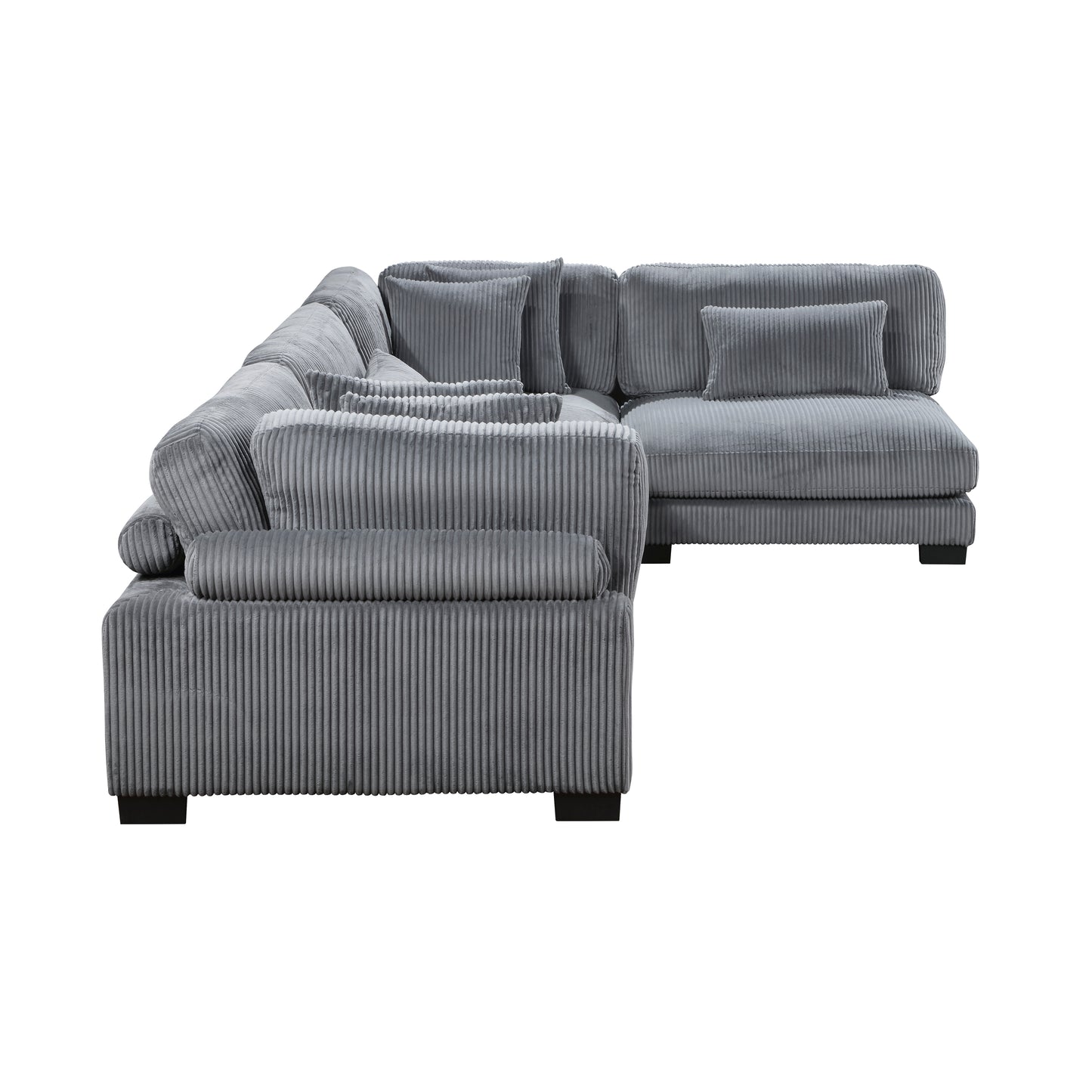 Homelegance Traverse Sectional Sofa in Gray 8555GY-4SC