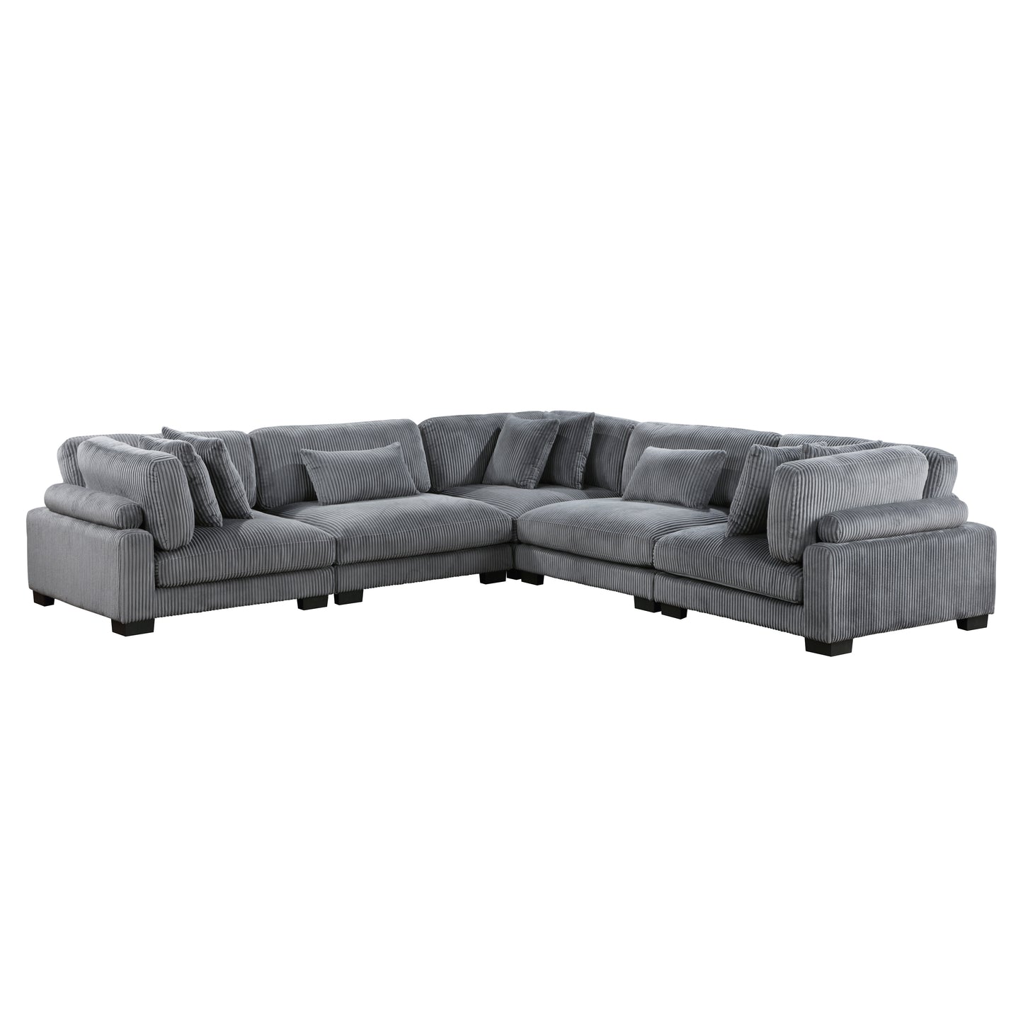 Homelegance Traverse Sectional Sofa in Gray 8555GY-2AC3CR