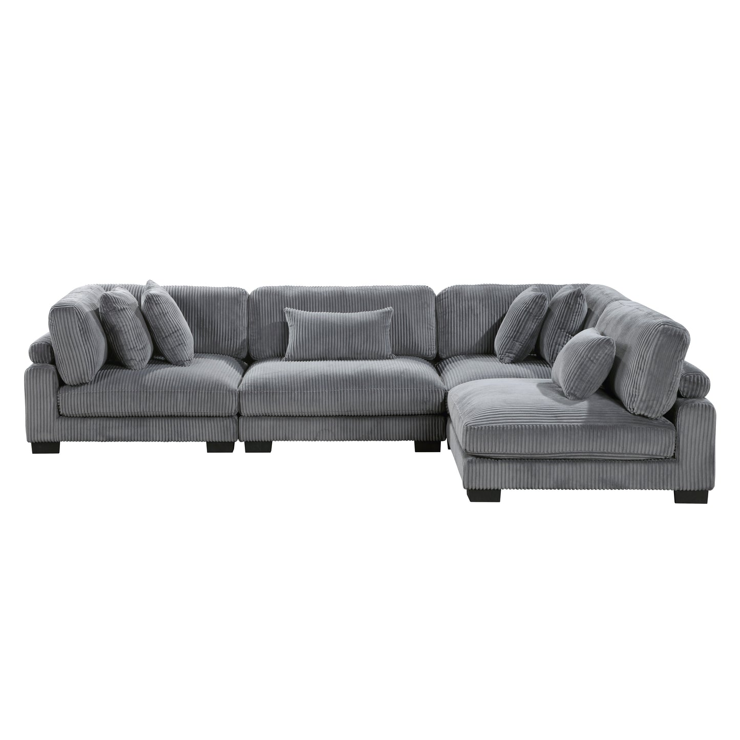 Homelegance Traverse Sectional Sofa in Gray 8555GY-4SC