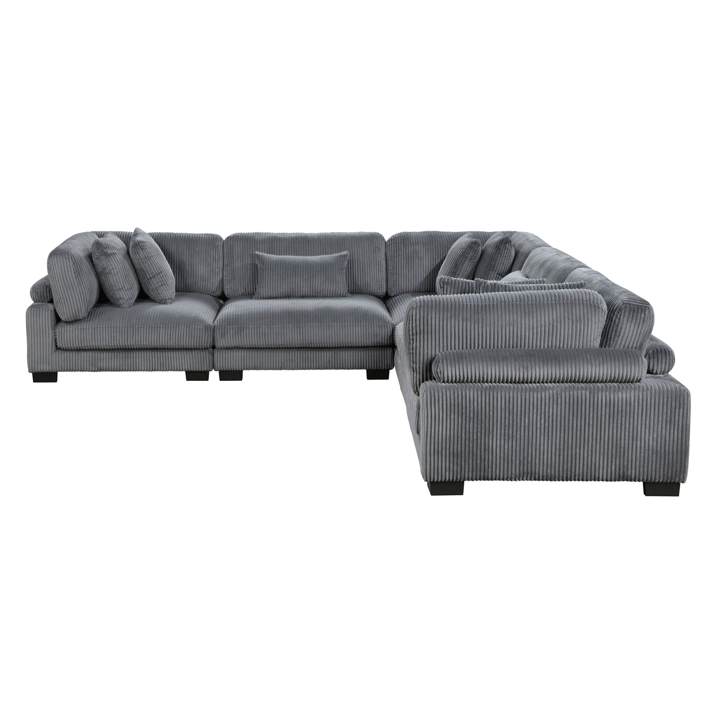 Homelegance Traverse Sectional Sofa in Gray 8555GY-2AC3CR
