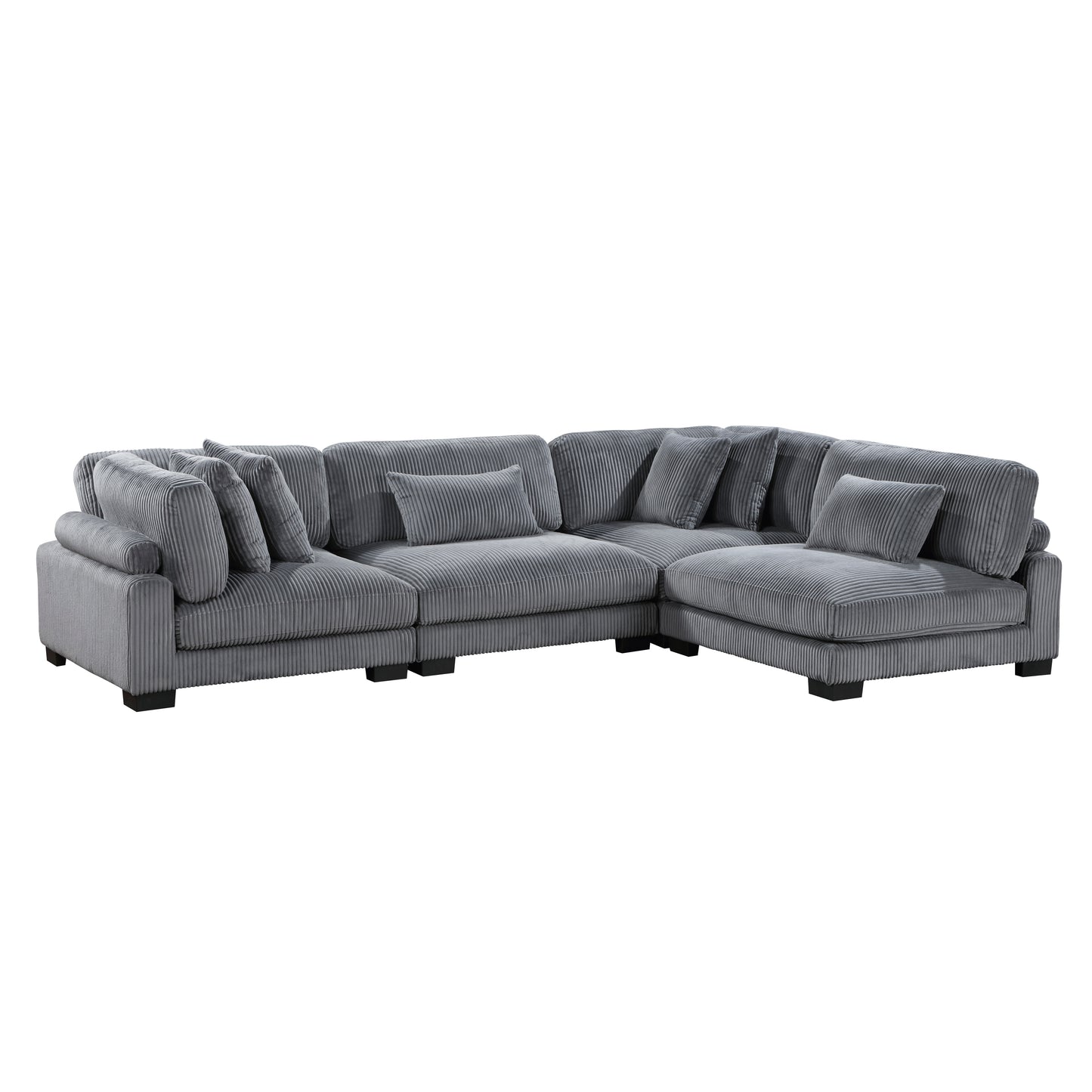 Homelegance Traverse Sectional Sofa in Gray 8555GY-4SC
