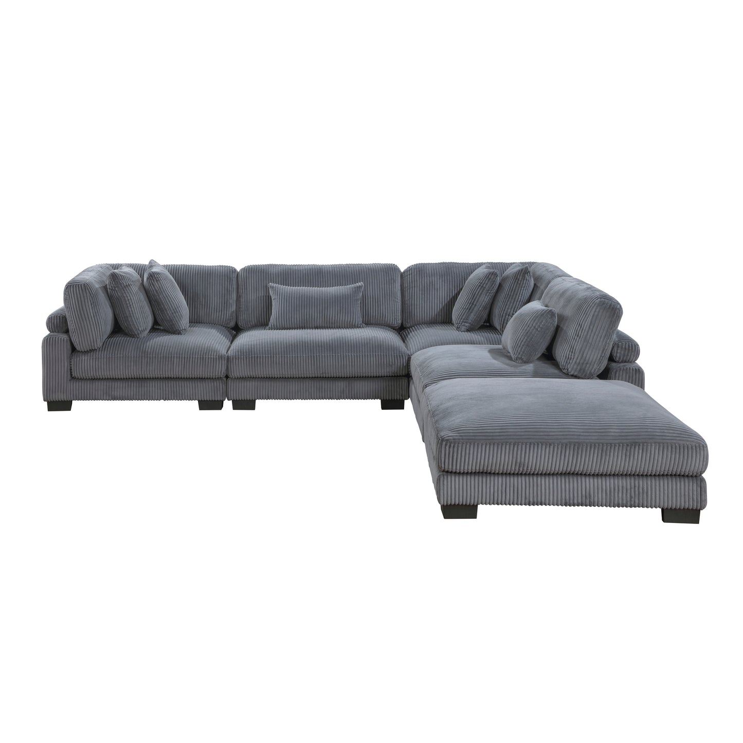 Homelegance Traverse Sectional Sofa in Gray 8555GY-5OT
