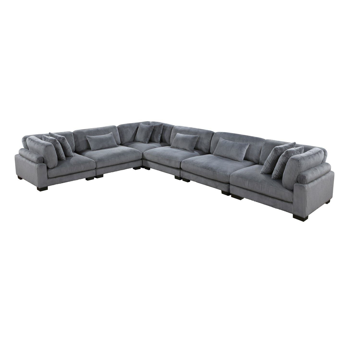 Homelegance Traverse Sectional Sofa in Gray 8555GY-3CR3AC