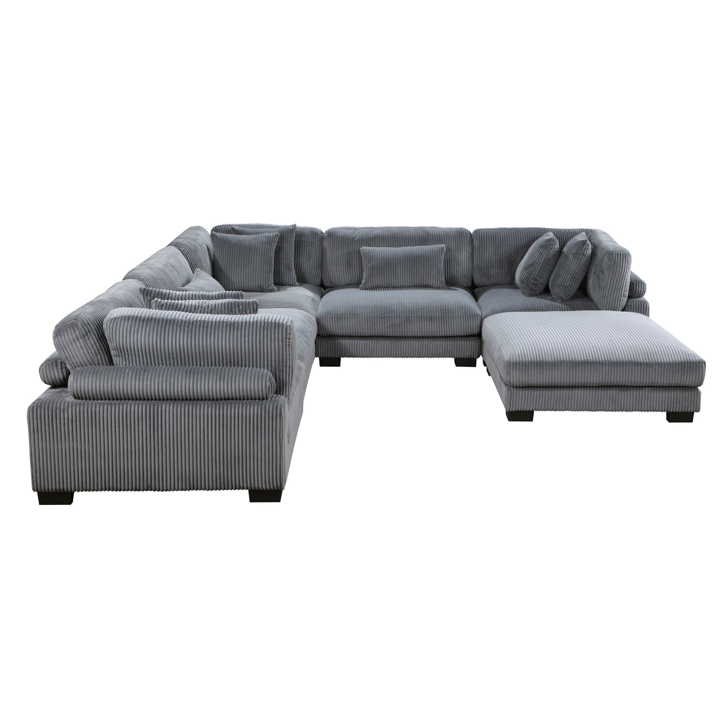 Homelegance Traverse Sectional Sofa in Gray 8555GY-3CR2ACOT