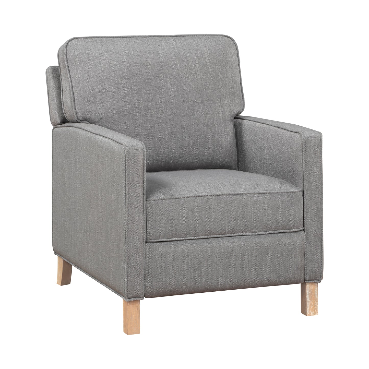 Homelegance Hampstead Reclining Chair in Gray Textured Fabric 8557GY-1PB