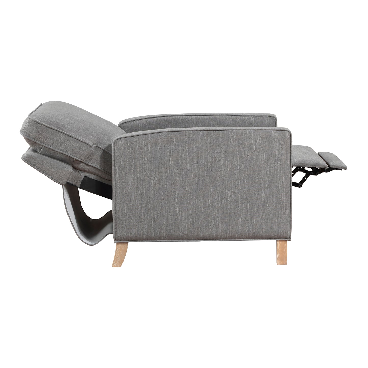Homelegance Hampstead Reclining Chair in Gray Textured Fabric 8557GY-1PB