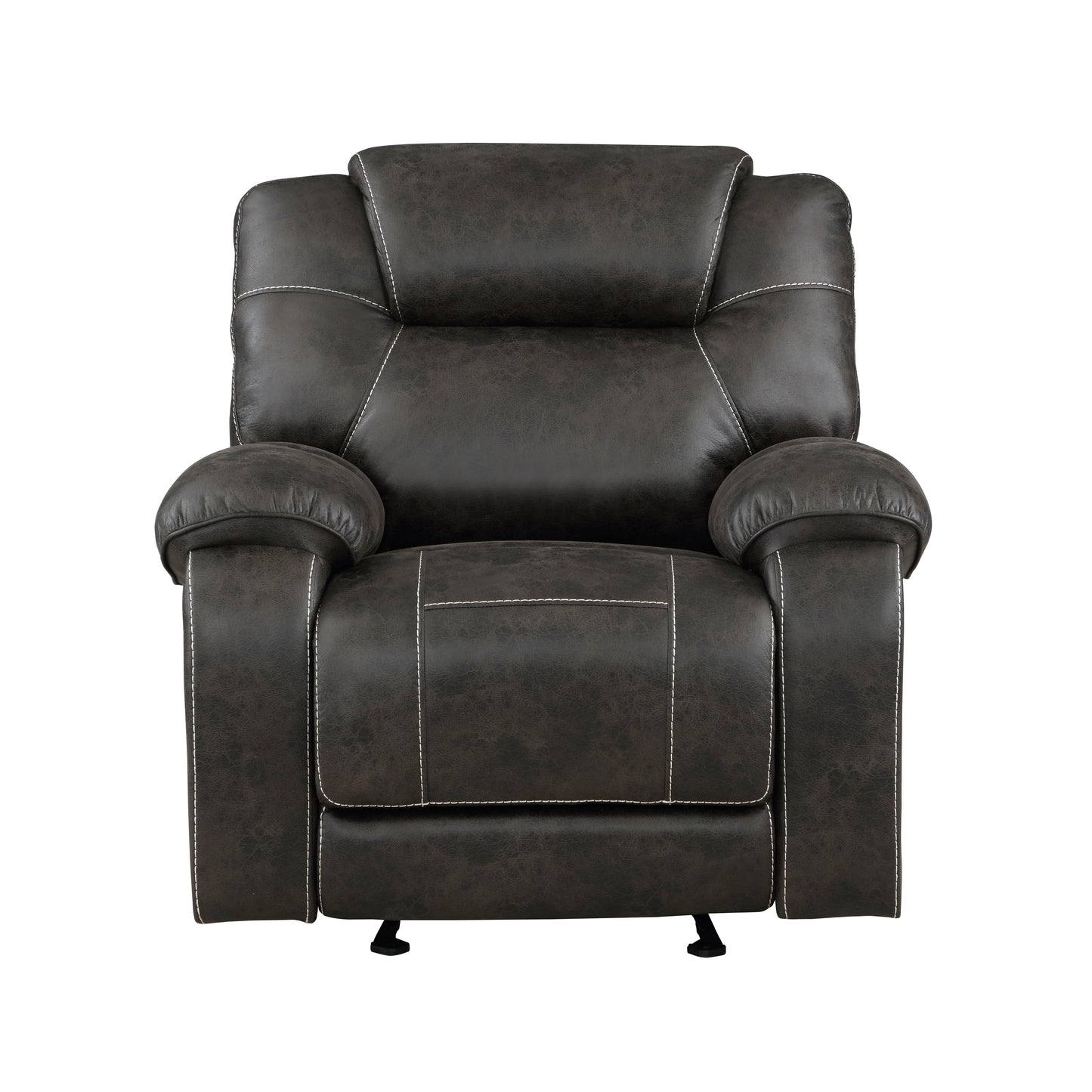 Homelegance Gainesville Glider Recliner Chair in Chocolate Polished Microfiber 8560PM-1