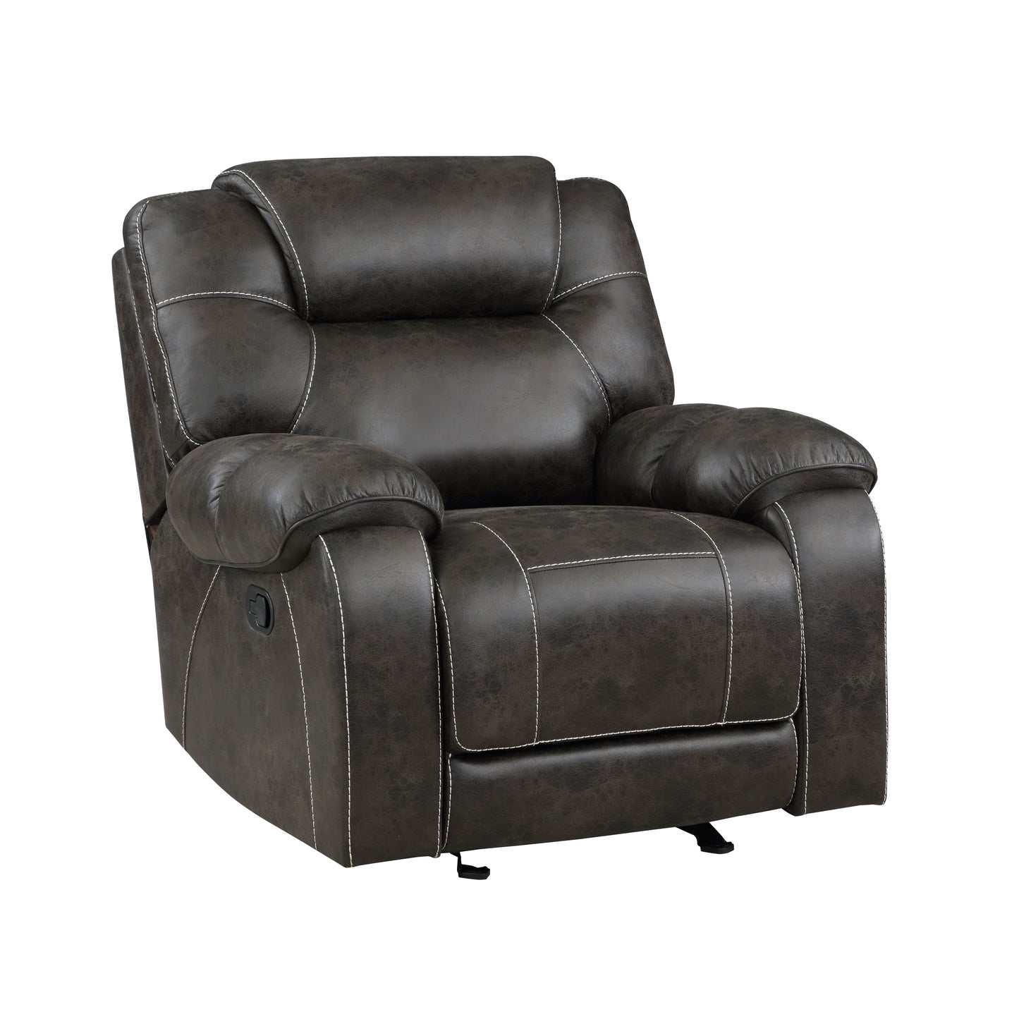 Homelegance Gainesville Glider Recliner Chair in Chocolate Polished Microfiber 8560PM-1