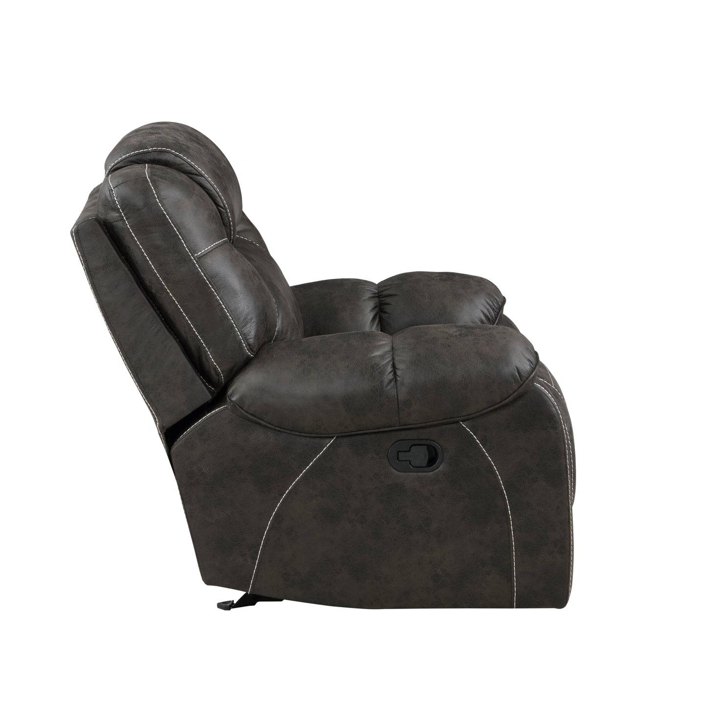 Homelegance Gainesville Glider Recliner Chair in Chocolate Polished Microfiber 8560PM-1