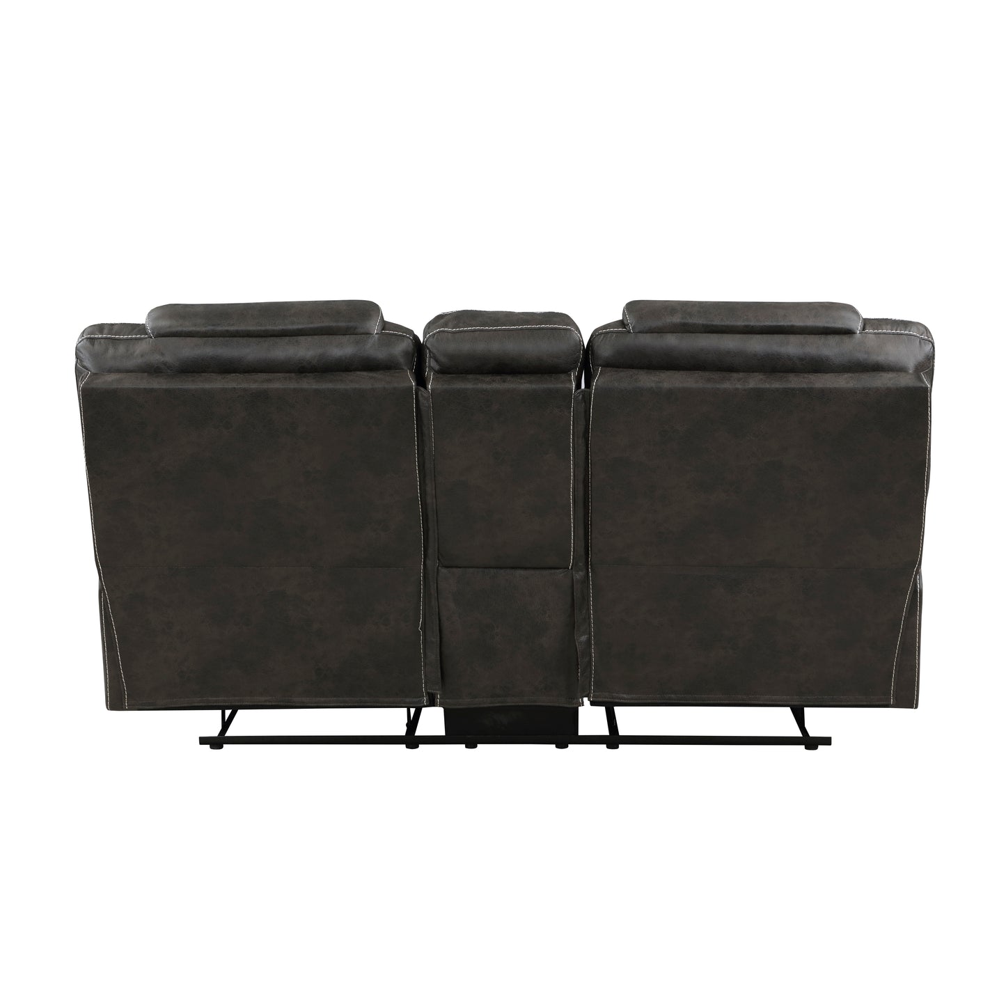 Homelegance Gainesville Loveseat Reclining with Center Console in Chocolate 8560PM-2