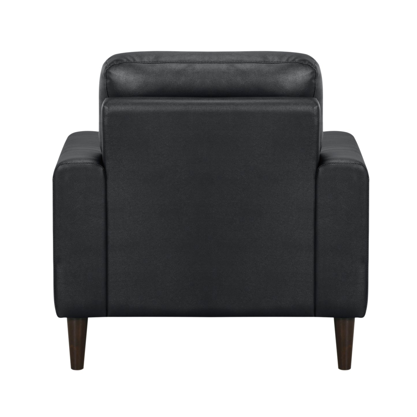 Homelegance Lewes Accent Chair in Black Leather with Solid Wood Legs 8566BLK-1