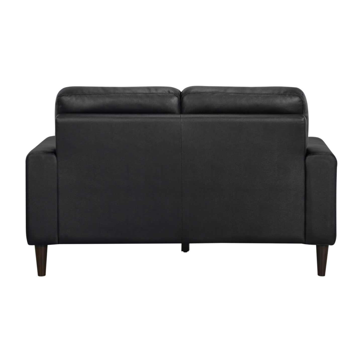Homelegance Lewes Loveseat in Black Leather 8566BLK-2