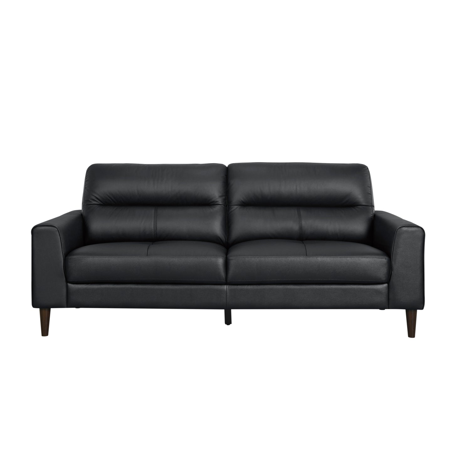 Homelegance Lewes Sectional Sofa Black Leather Elegant Comfort 8566BLK-3