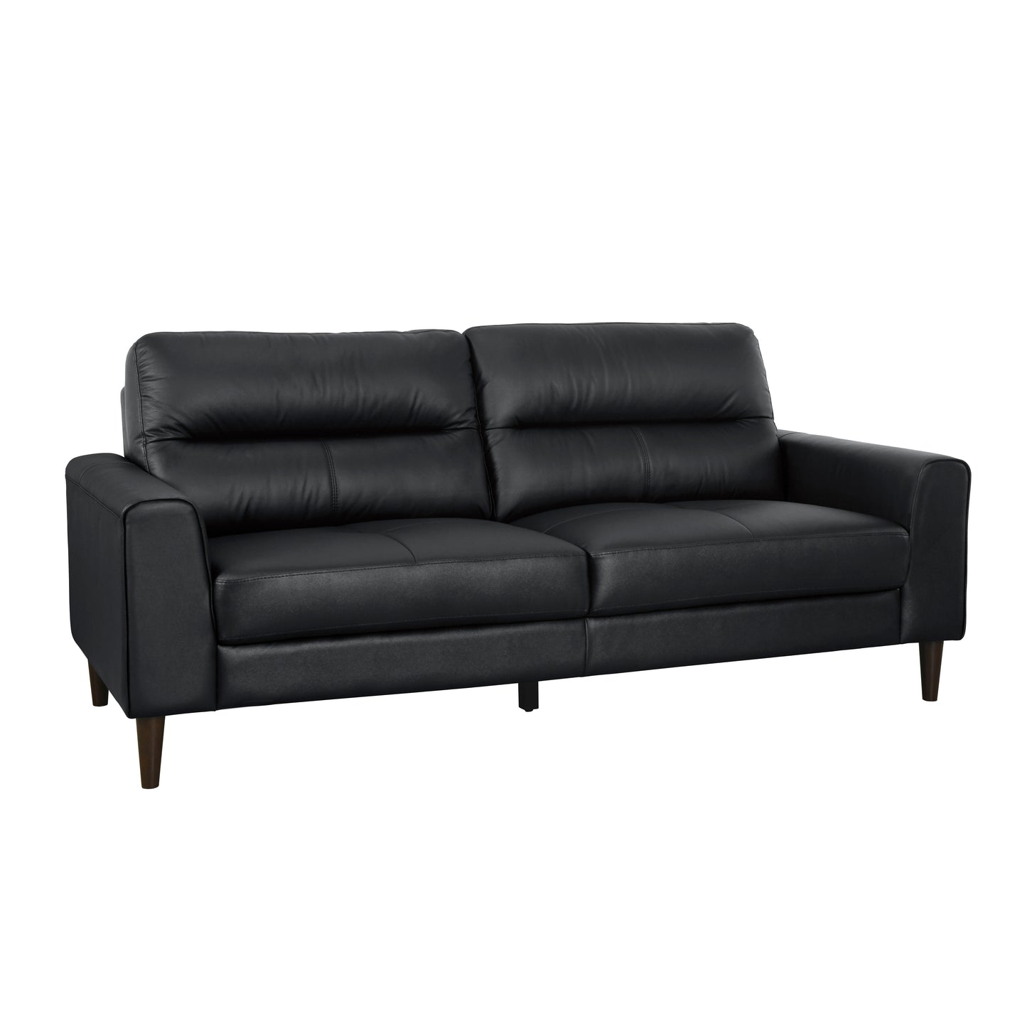 Homelegance Lewes Sectional Sofa Black Leather Elegant Comfort 8566BLK-3